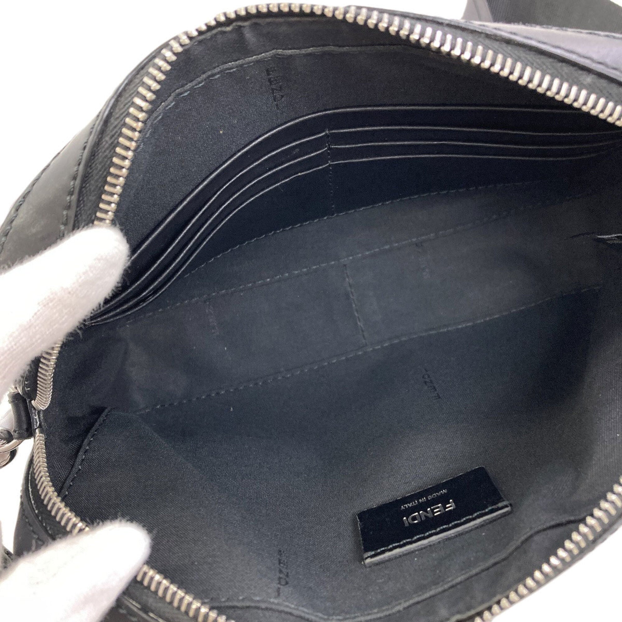 Fendi Black Yellow Leather Pvc Shoulder Bag (Pre-Owned)
