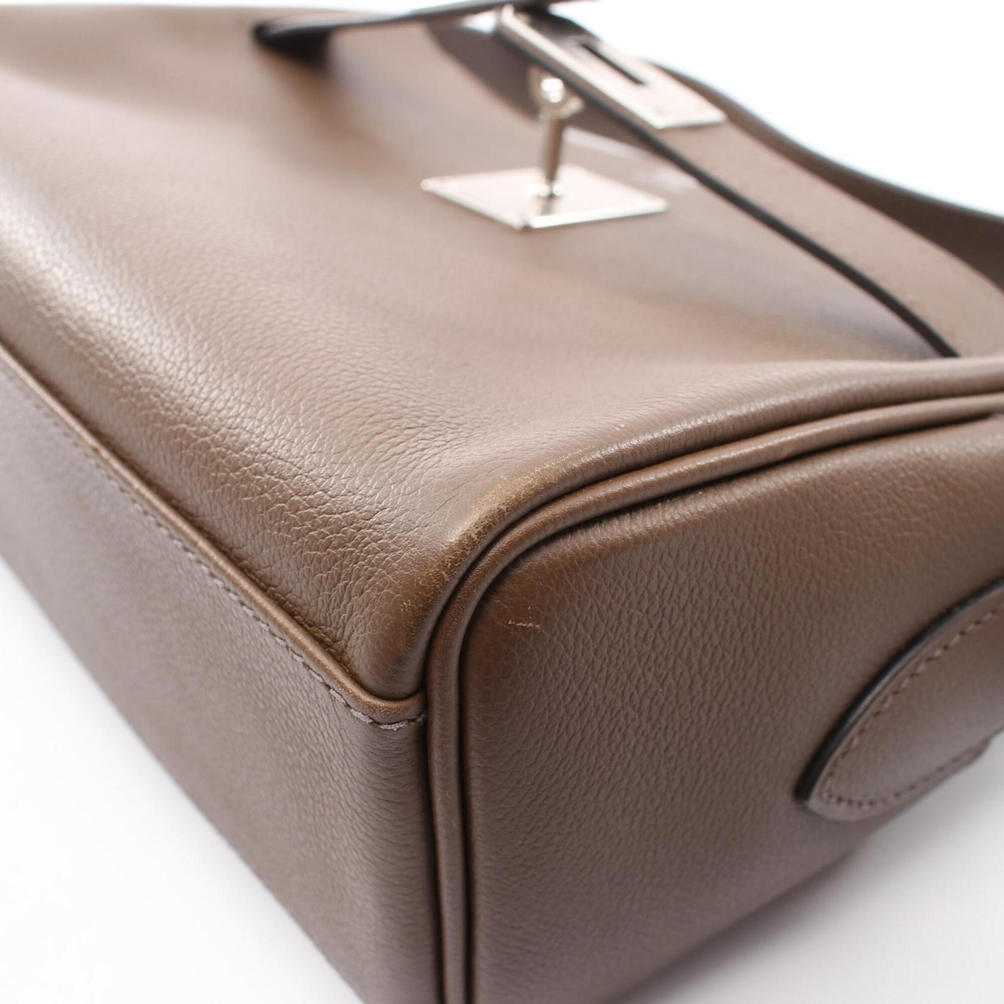 Hermes Brown Evercalf Leather Shoulder Bag (Pre-Owned)