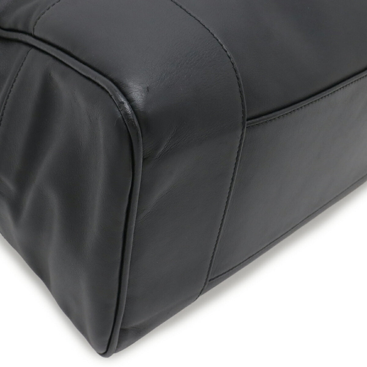 Loewe Black Leather Boston Bag Handbag (Pre-Owned)