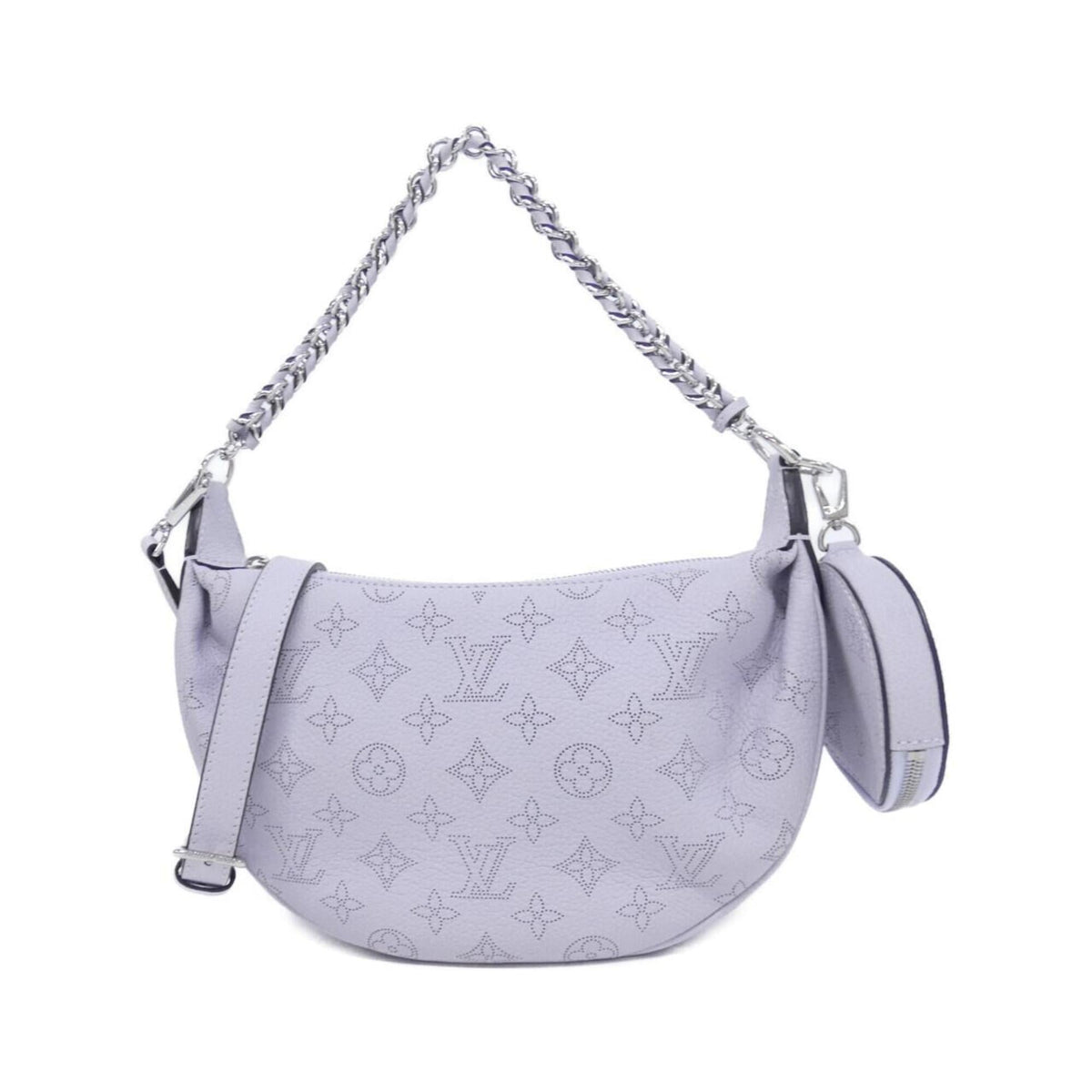 Louis Vuitton Purple Leather Pouch Shoulder Bag (Pre-Owned)