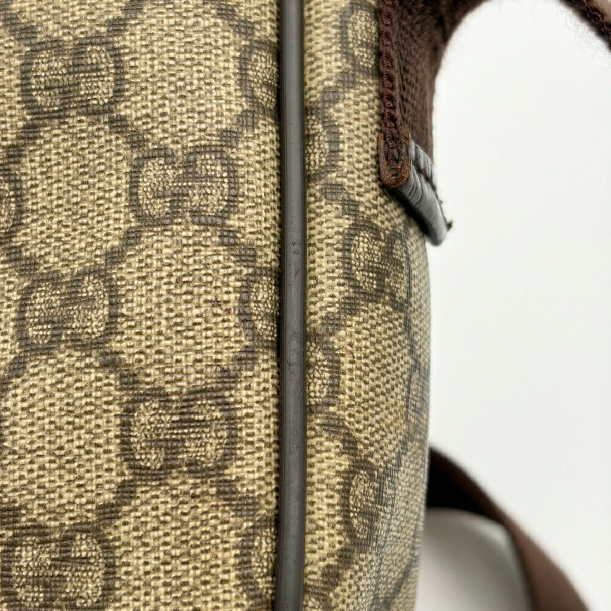 Gucci Beige Dark Brown Pvc Leather Shoulder Bag (Pre-Owned)