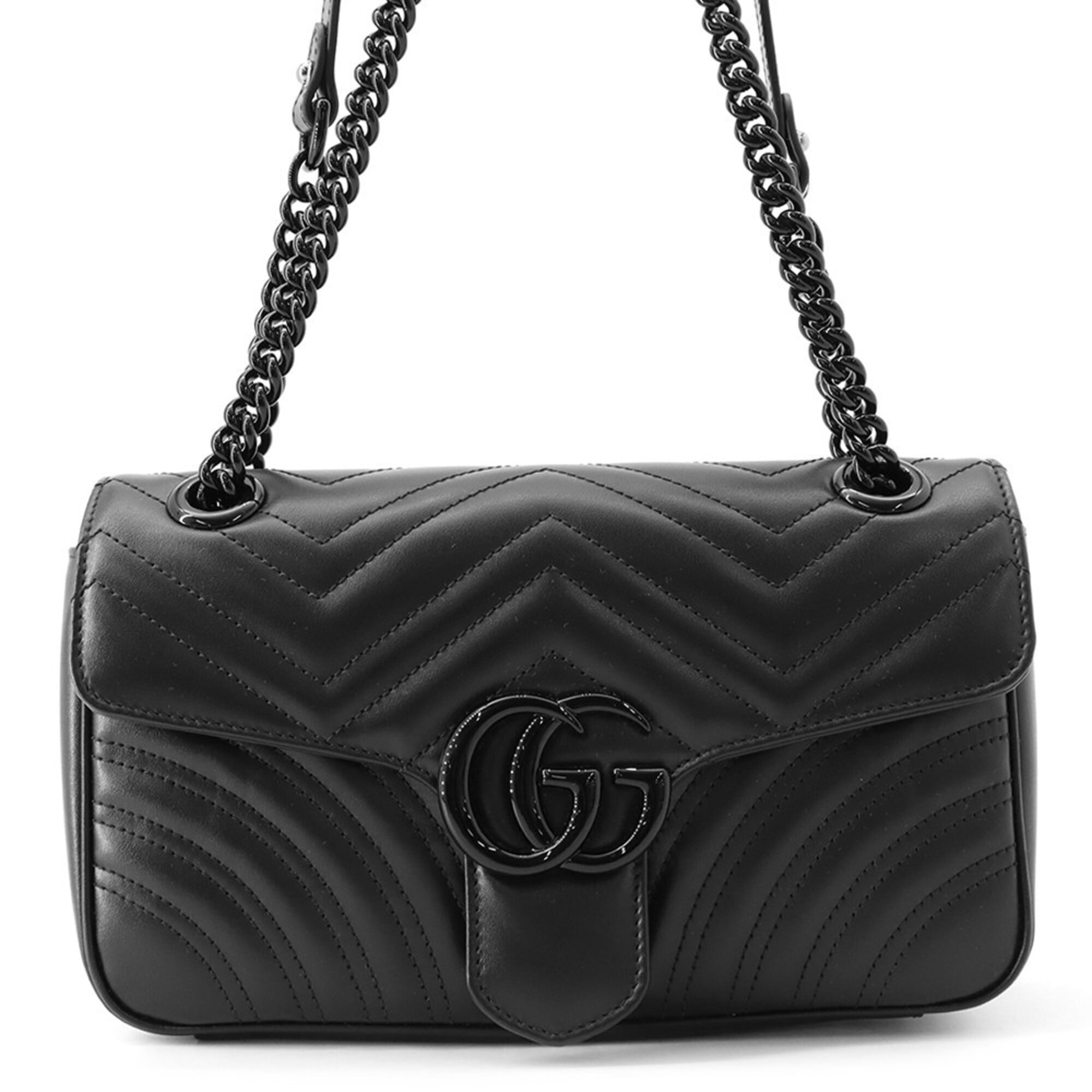 Gucci Black Leather Handbag Shoulder Bag (Pre-Owned)