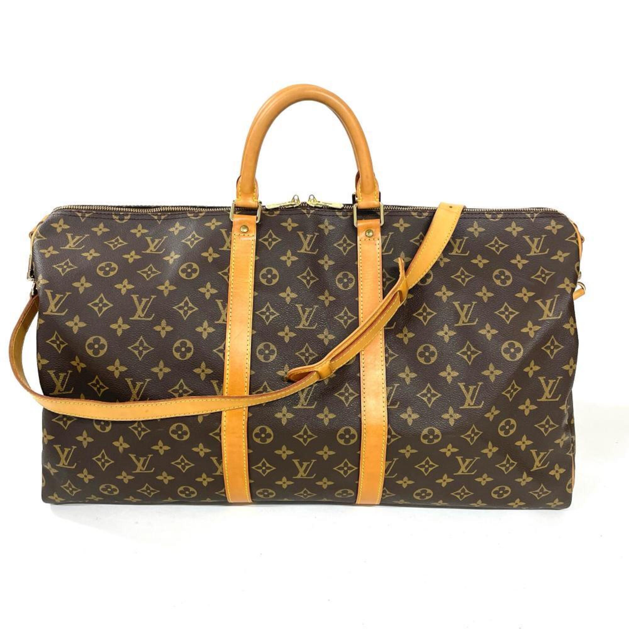 Louis Vuitton Brown Monogram Canvas Boston Bag (Pre-Owned)