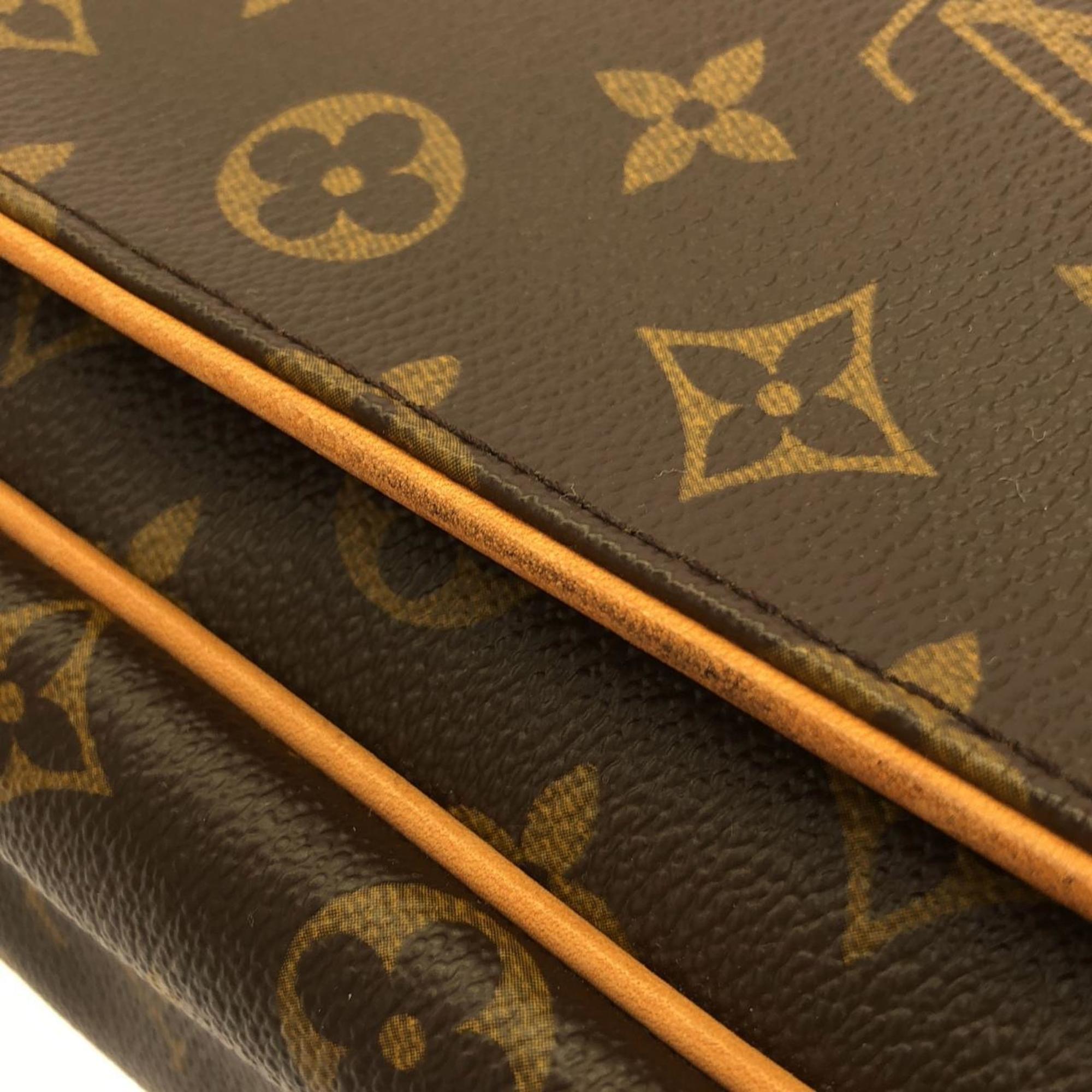 Louis Vuitton Monogram Marron Coated Canvas Shoulder Bag (Pre-Owned)