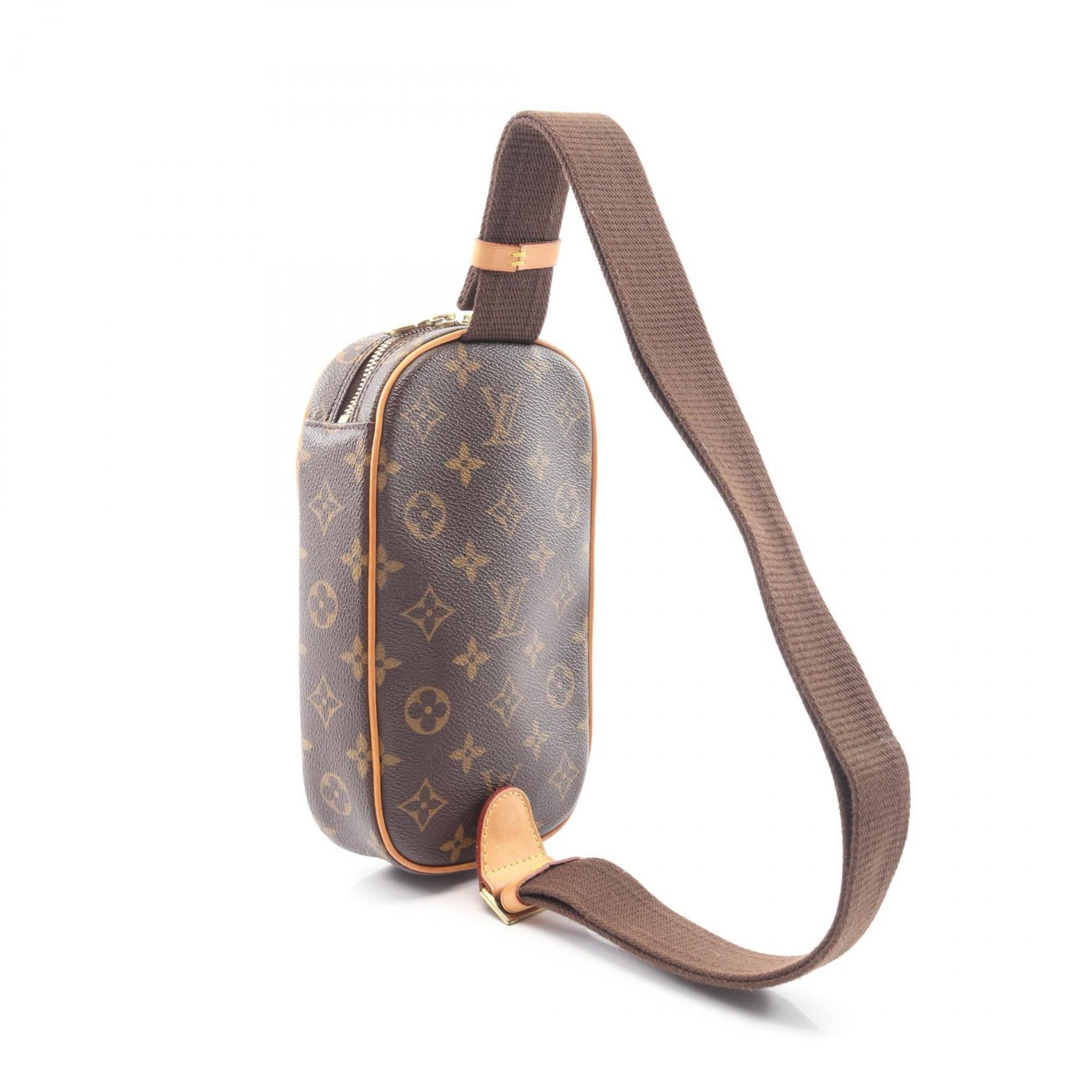 Louis Vuitton Brown Coated Canvas Leather Fanny Pack Handbag (Pre-Owned)