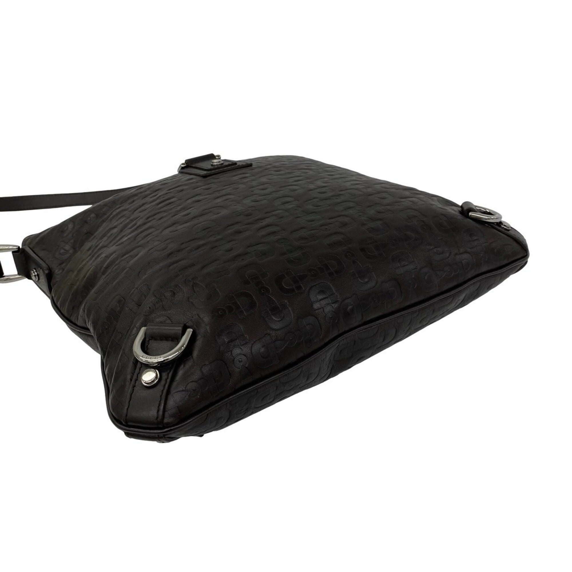 Gucci Brown Leather Crossbody Bag Pochette Shoulder Bag (Pre-Owned)
