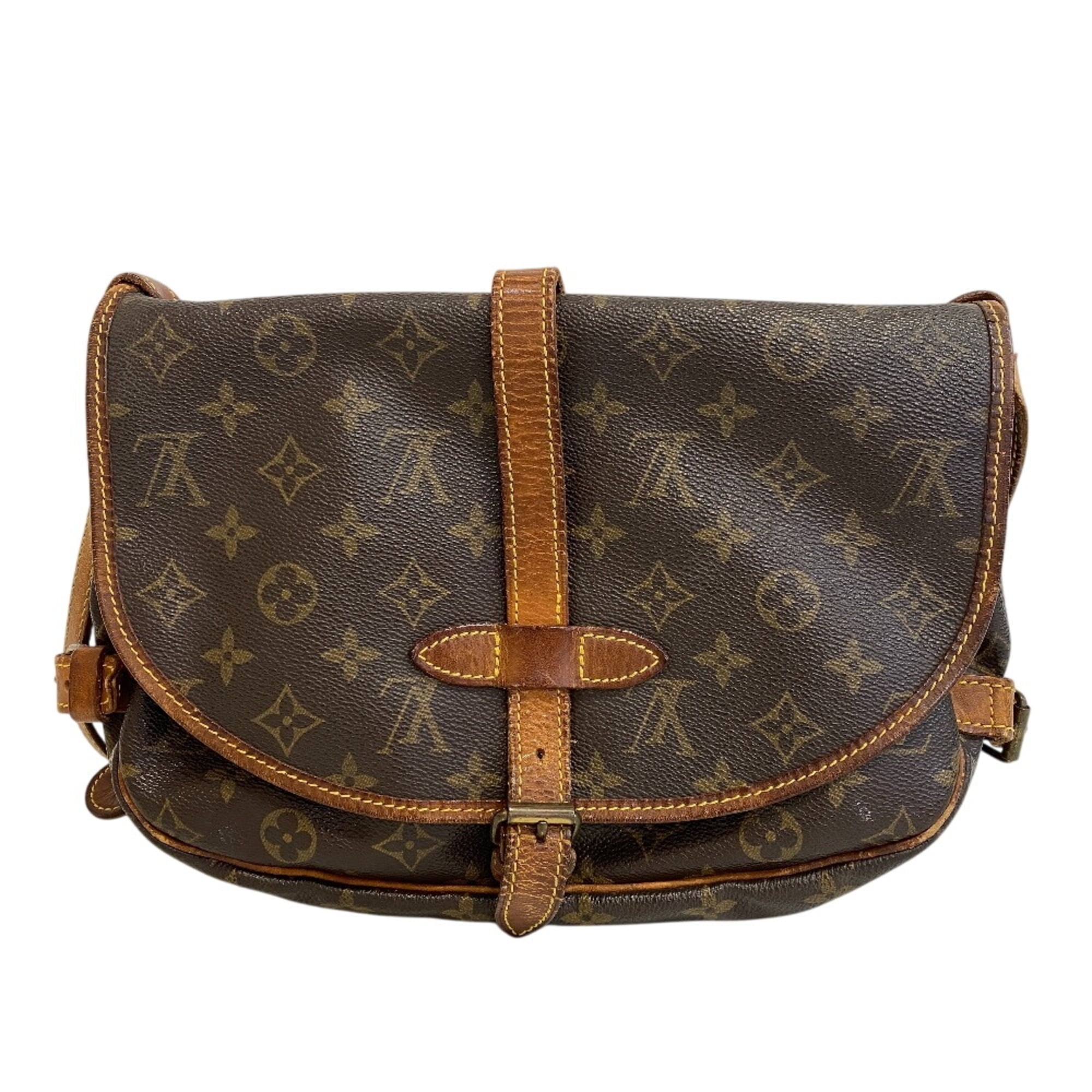 Louis Vuitton Brown Leather Shoulder Bag (Pre-Owned)