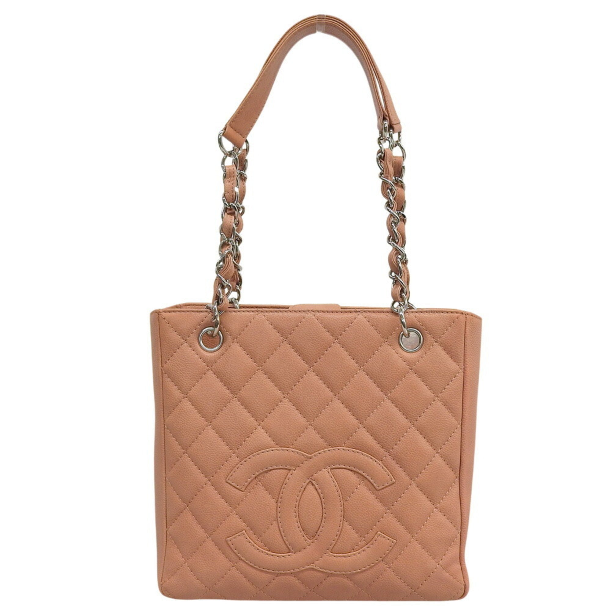 Chanel Salmon Pink Grained Calfskin Tote Bag (Pre-Owned)