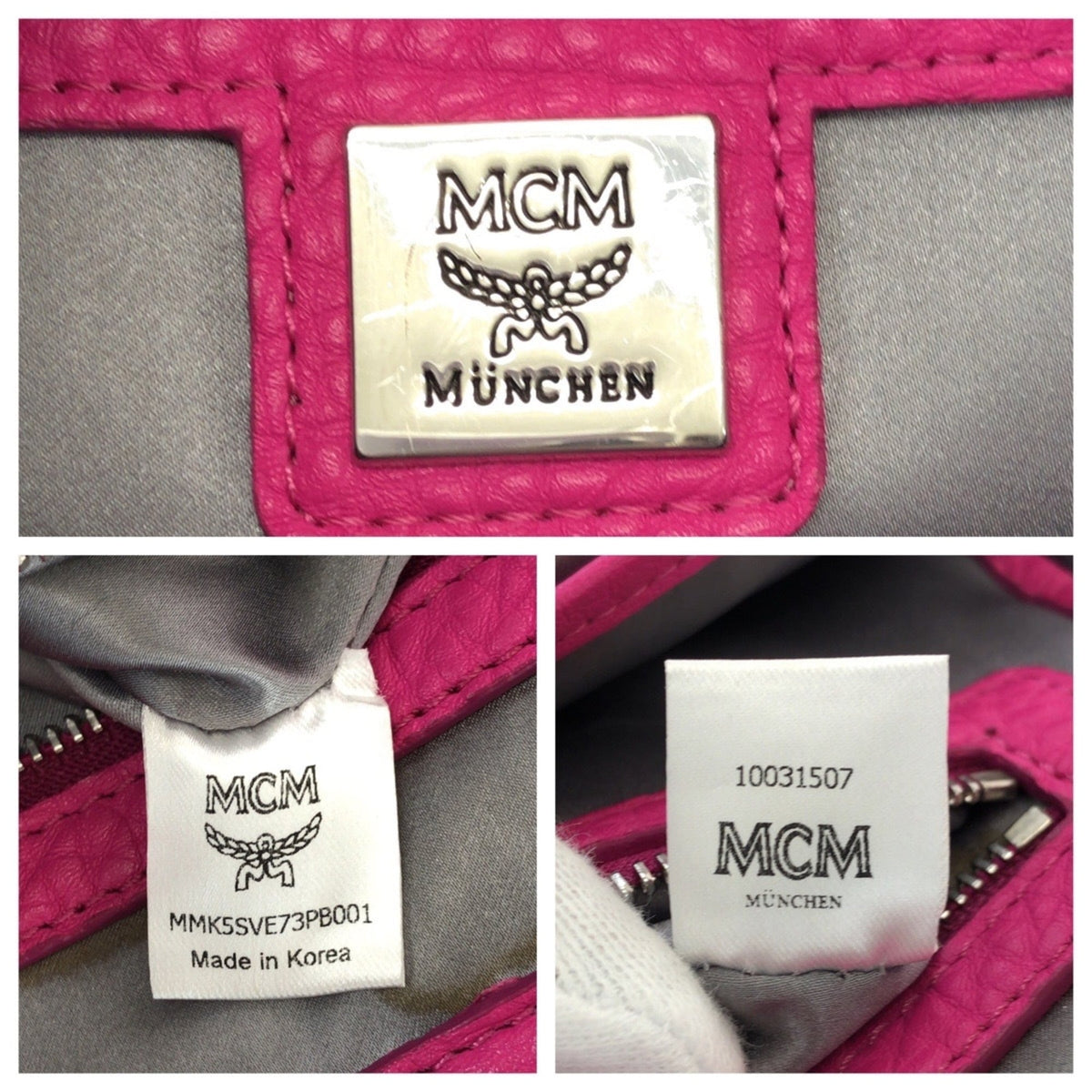 Mcm Pink Leather Rhinestone Backpack (Pre-Owned)