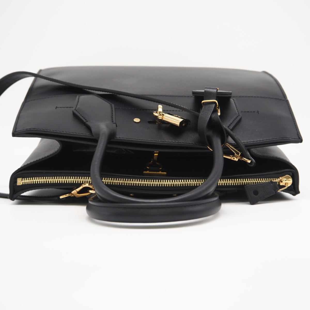 Louis Vuitton Black Noir Leather Handbag (Pre-Owned)