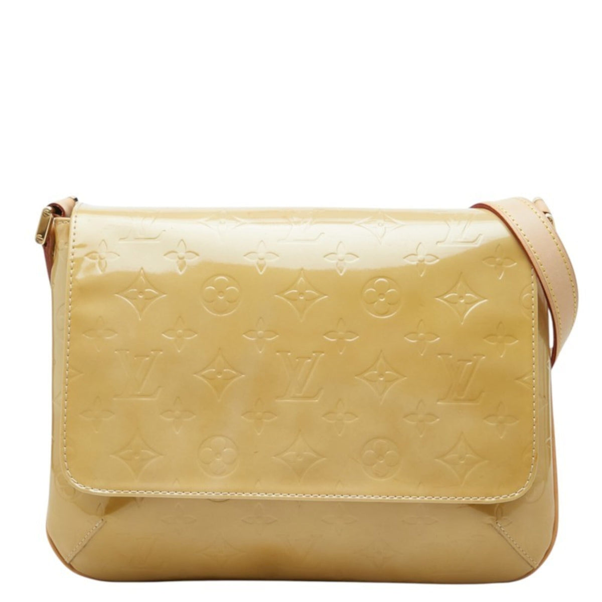 Louis Vuitton Monogram Vernis Beige Patent Leather Shoulder Bag (Pre-Owned)
