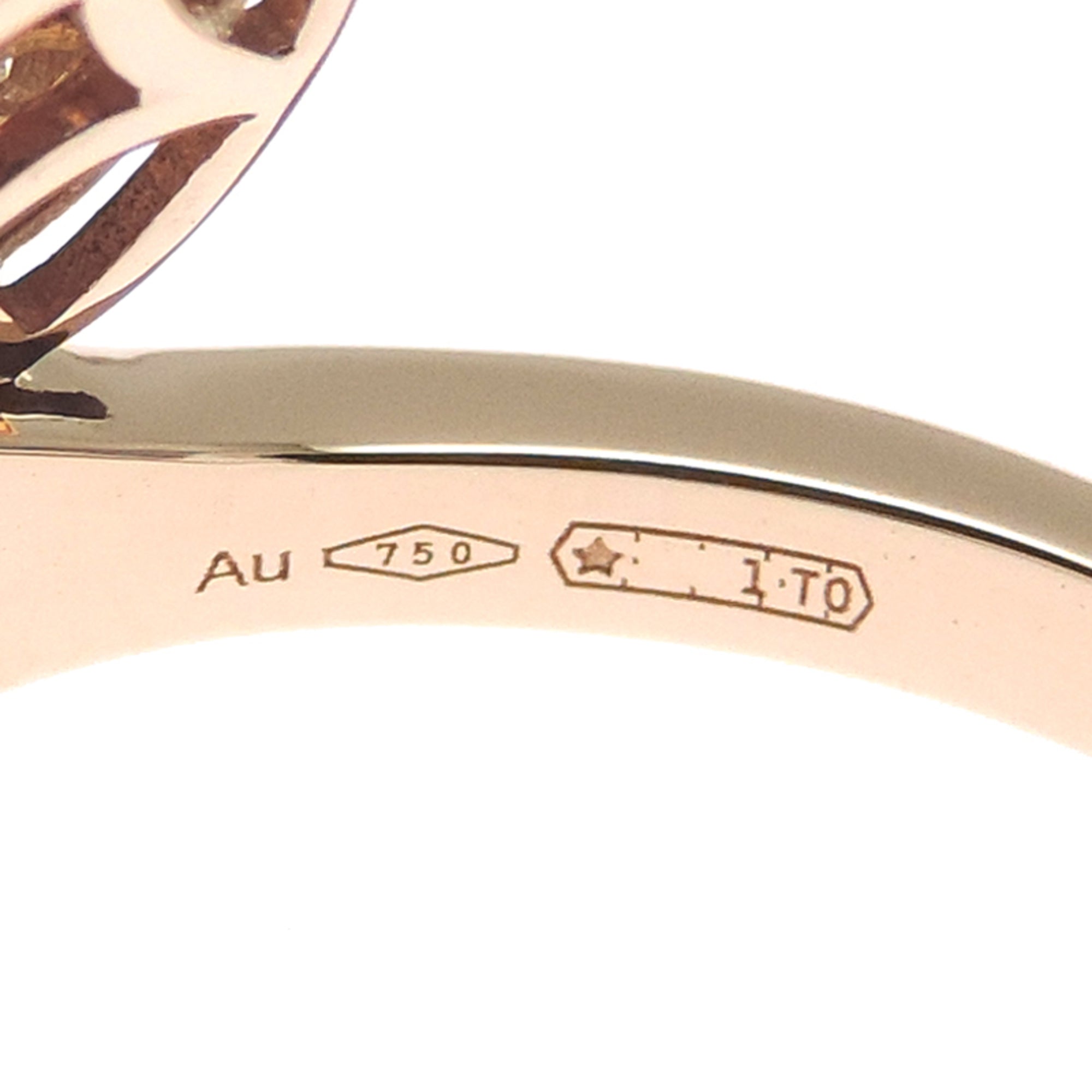 Bvlgari Pink White Pink Gold (18K) Band Ring (Pre-Owned)