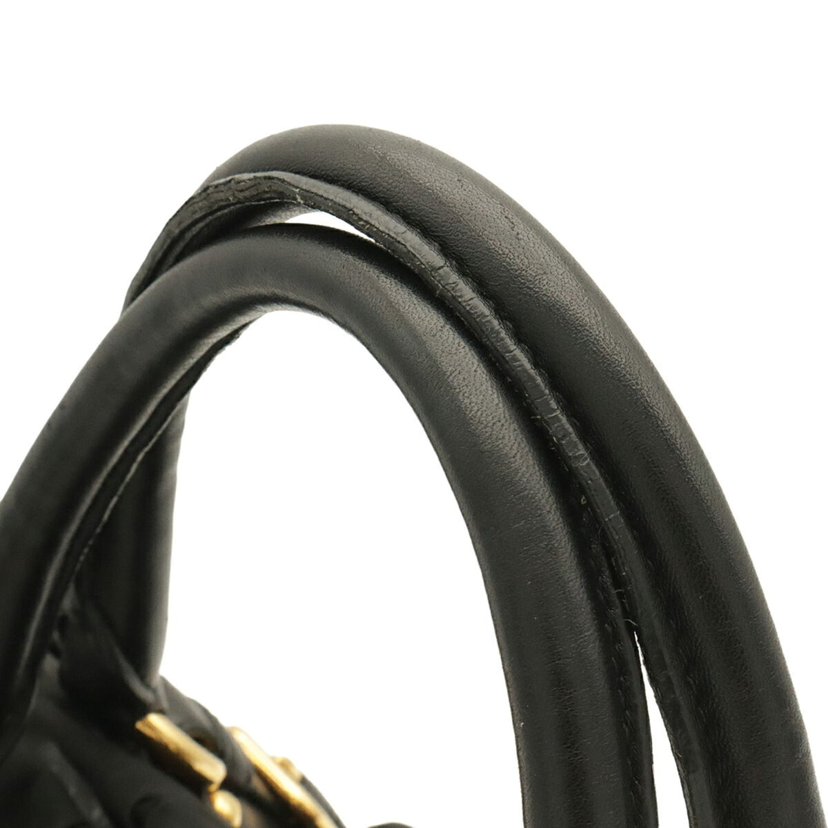Prada Black Nero Nylon Leather Handbag Shoulder Bag Tote Bag (Pre-Owned)