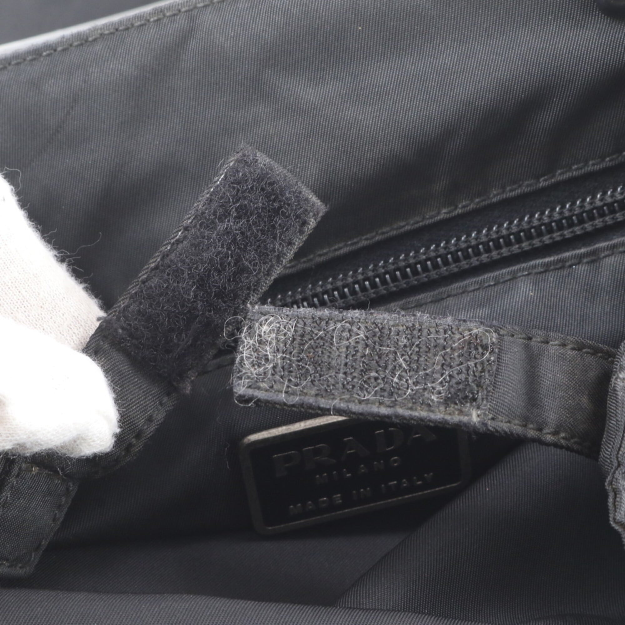 Prada Black Nylon Handbag Tote Bag (Pre-Owned)