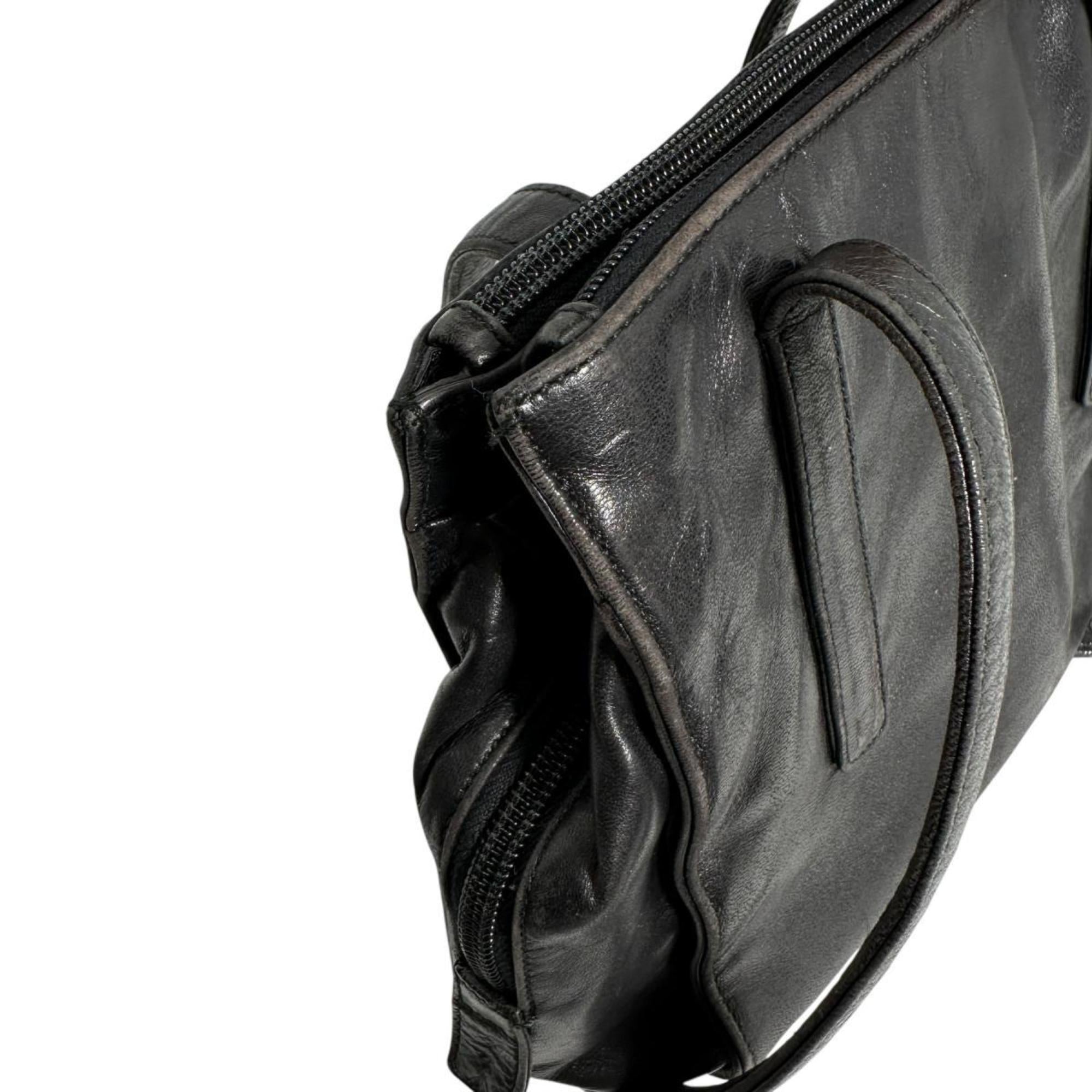 Prada Black Leather Tote Bag (Pre-Owned)