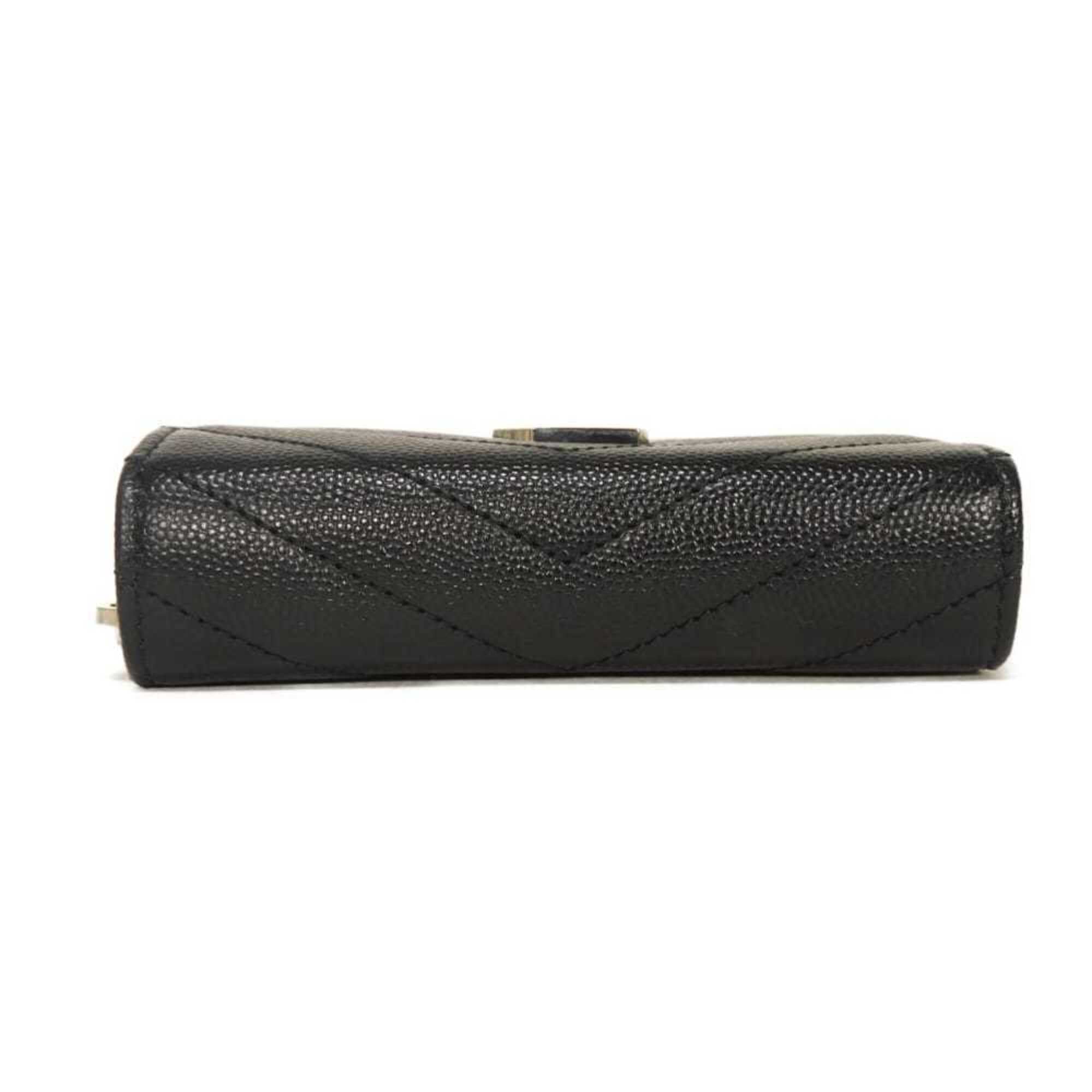 Yves Saint Laurent Black Leather Wallet (Bi-Fold) (Pre-Owned)