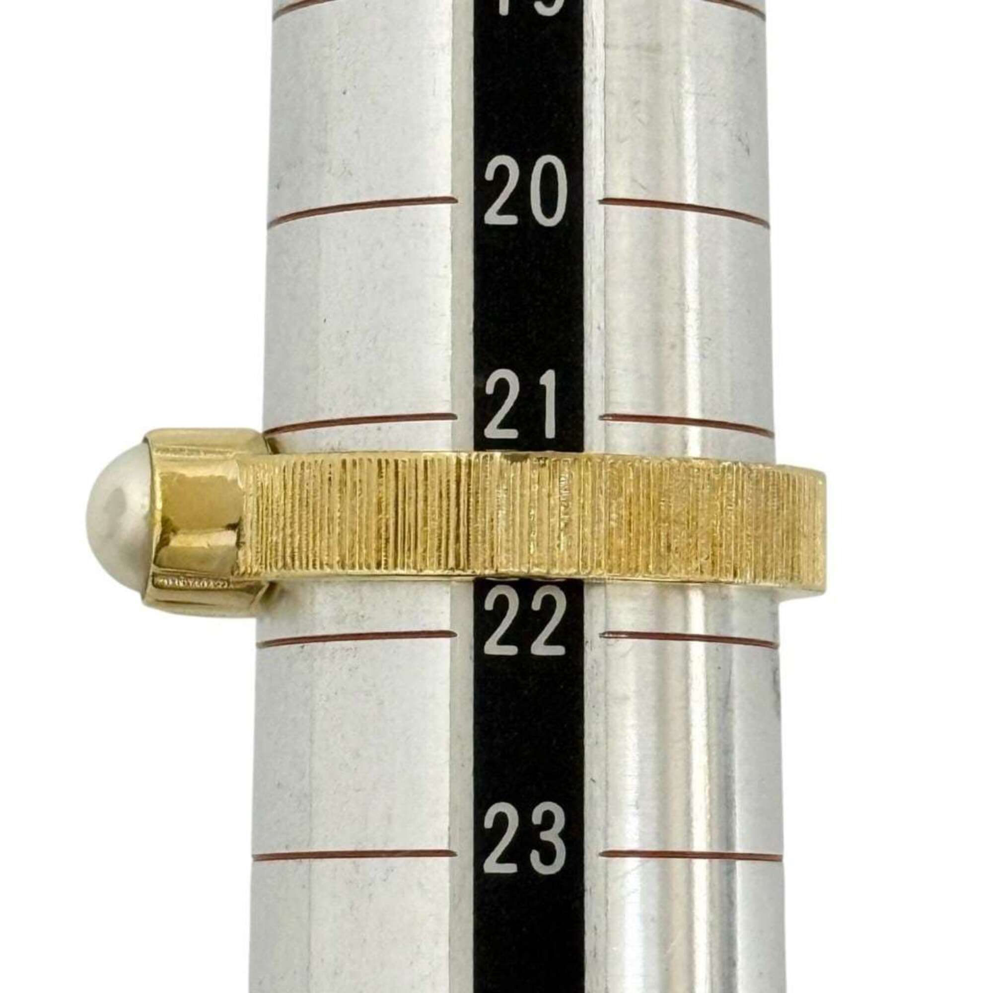 Louis Vuitton Artificial Pearl Metal Band Ring (Pre-Owned)