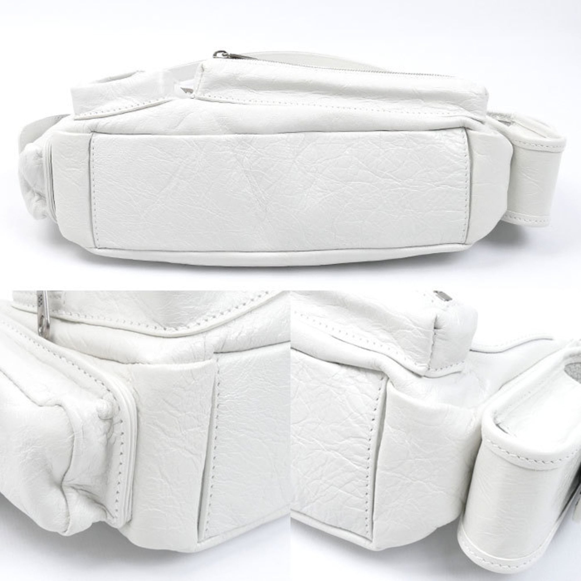 Balenciaga White Leather Shoulder Bag (Pre-Owned)