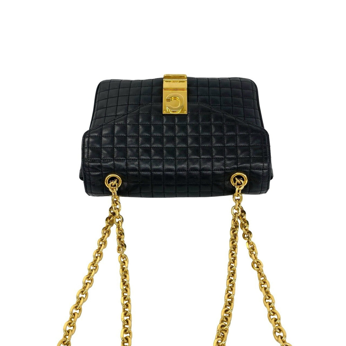 Celine Black Leather Crossbody Bag Handbag Pochette Shoulder Bag (Pre-Owned)