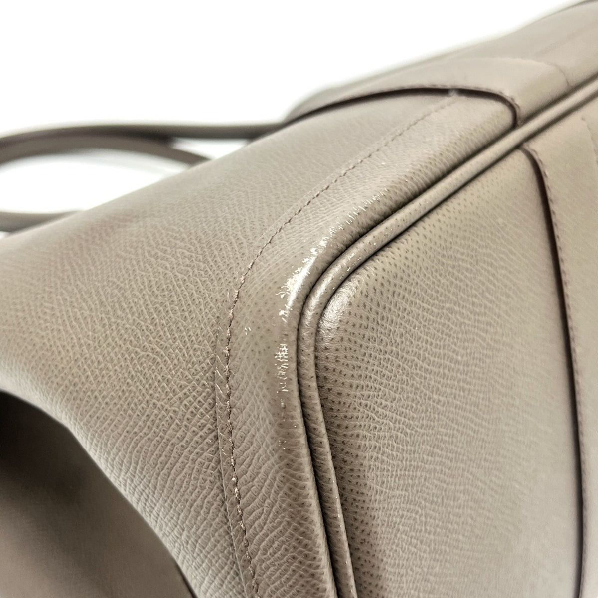 Hermes Garden Gray Epsom Leather Handbag Tote Bag (Pre-Owned)