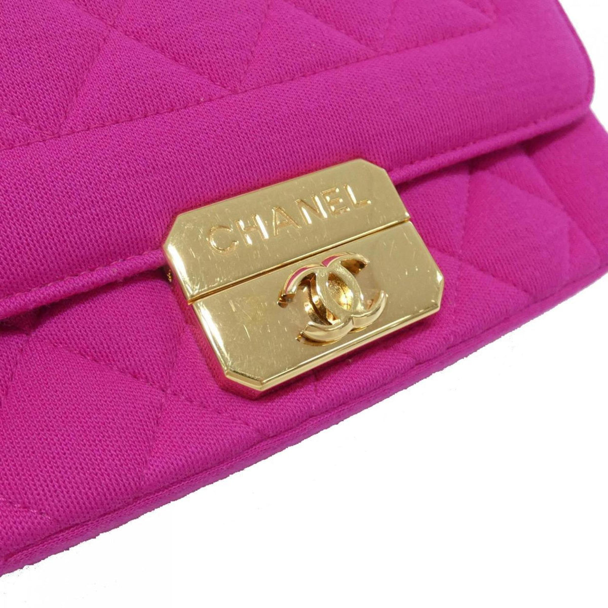 Chanel Gold Canvas Shoulder Bag (Pre-Owned)
