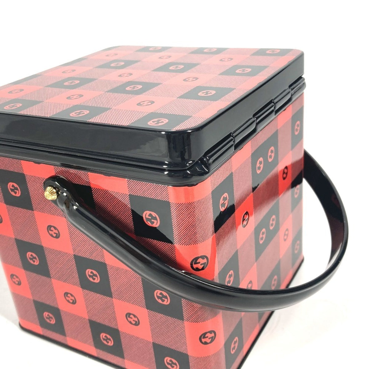 Gucci Black Red Color Handbag Vanity Bag (Pre-Owned)