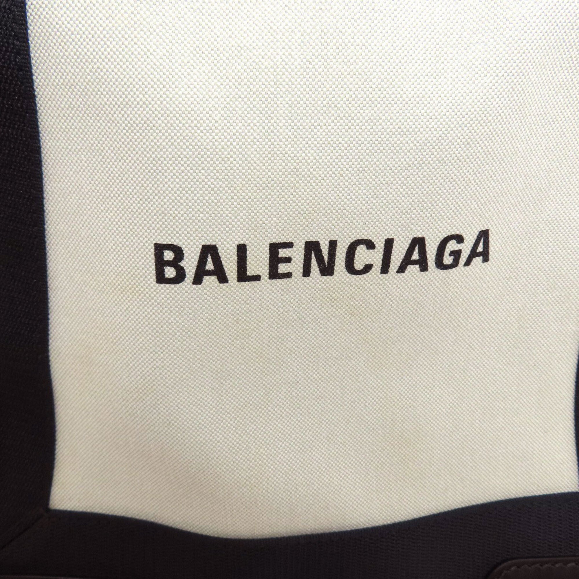 Balenciaga Black White Canvas Handbag (Pre-Owned)