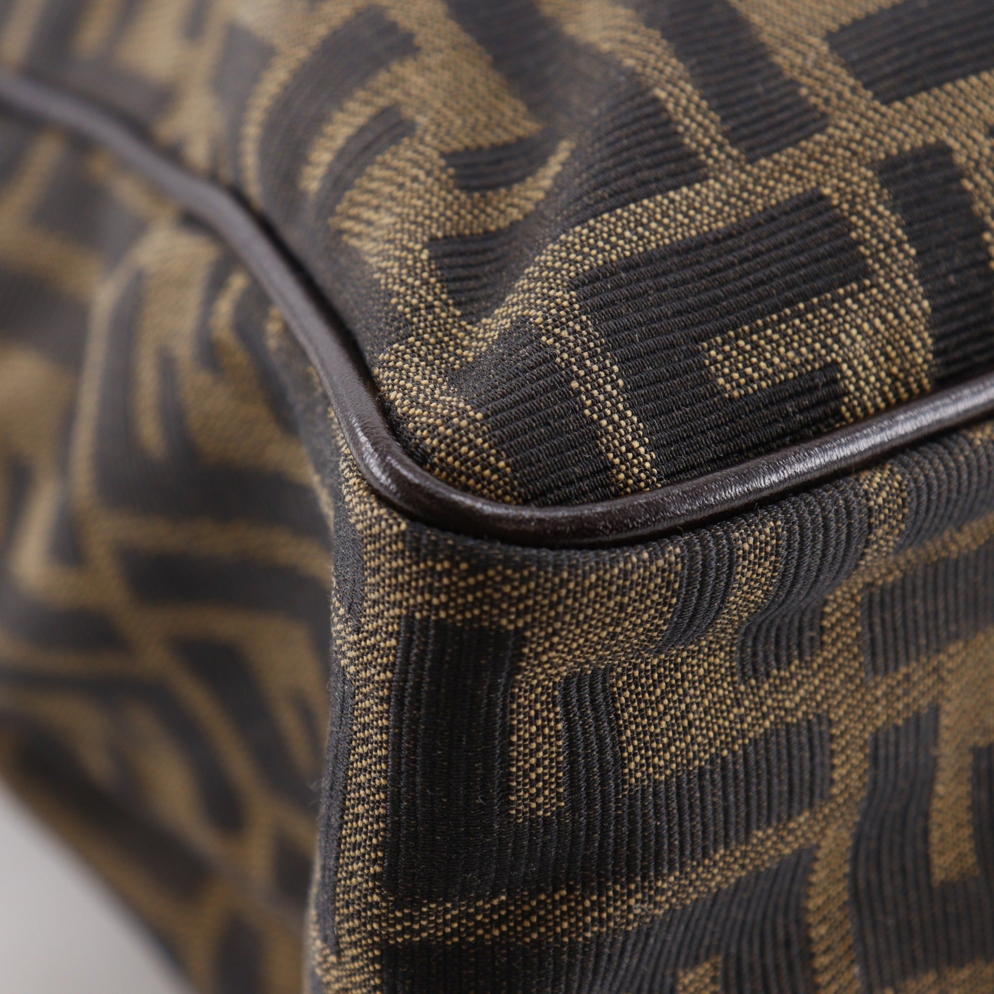 Fendi Zucca Brown Nylon Canvas Briefcase (Pre-Owned)