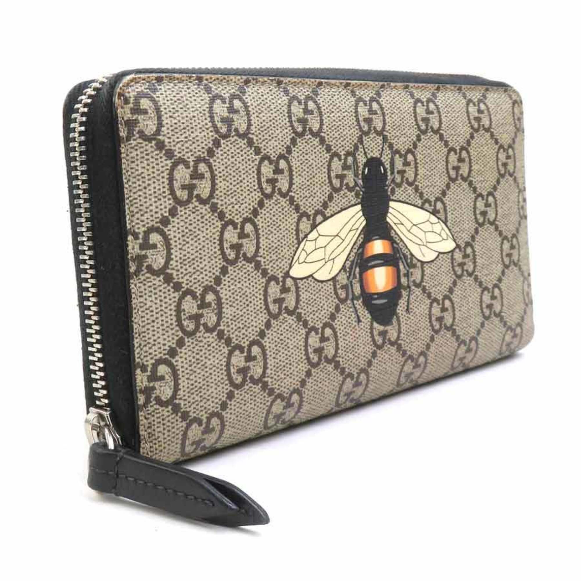 Gucci Beige Brown Gg Supreme Long Wallet (Bi-Fold) (Pre-Owned)