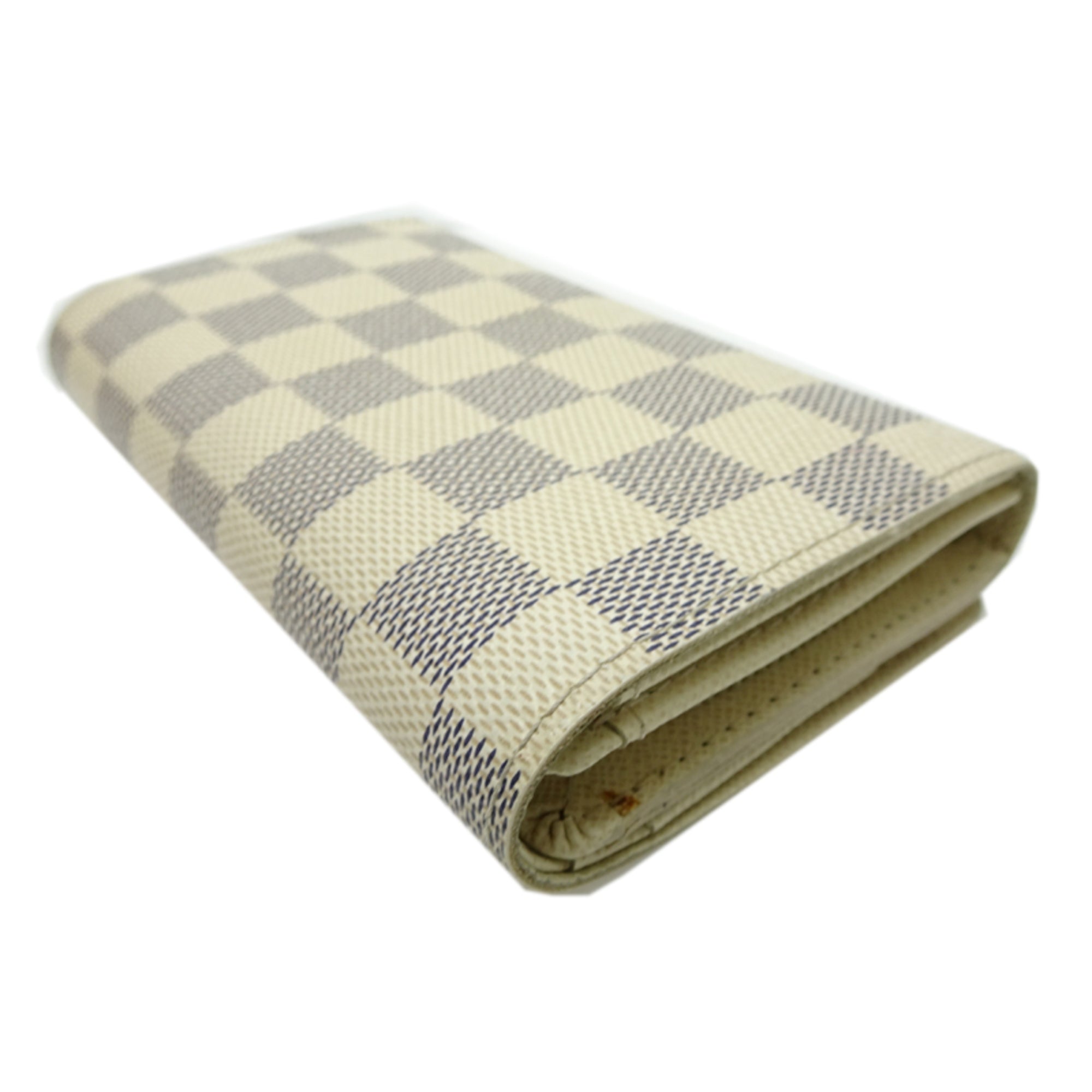 Louis Vuitton White Damier Azur Wallet (Bi-Fold) (Pre-Owned)