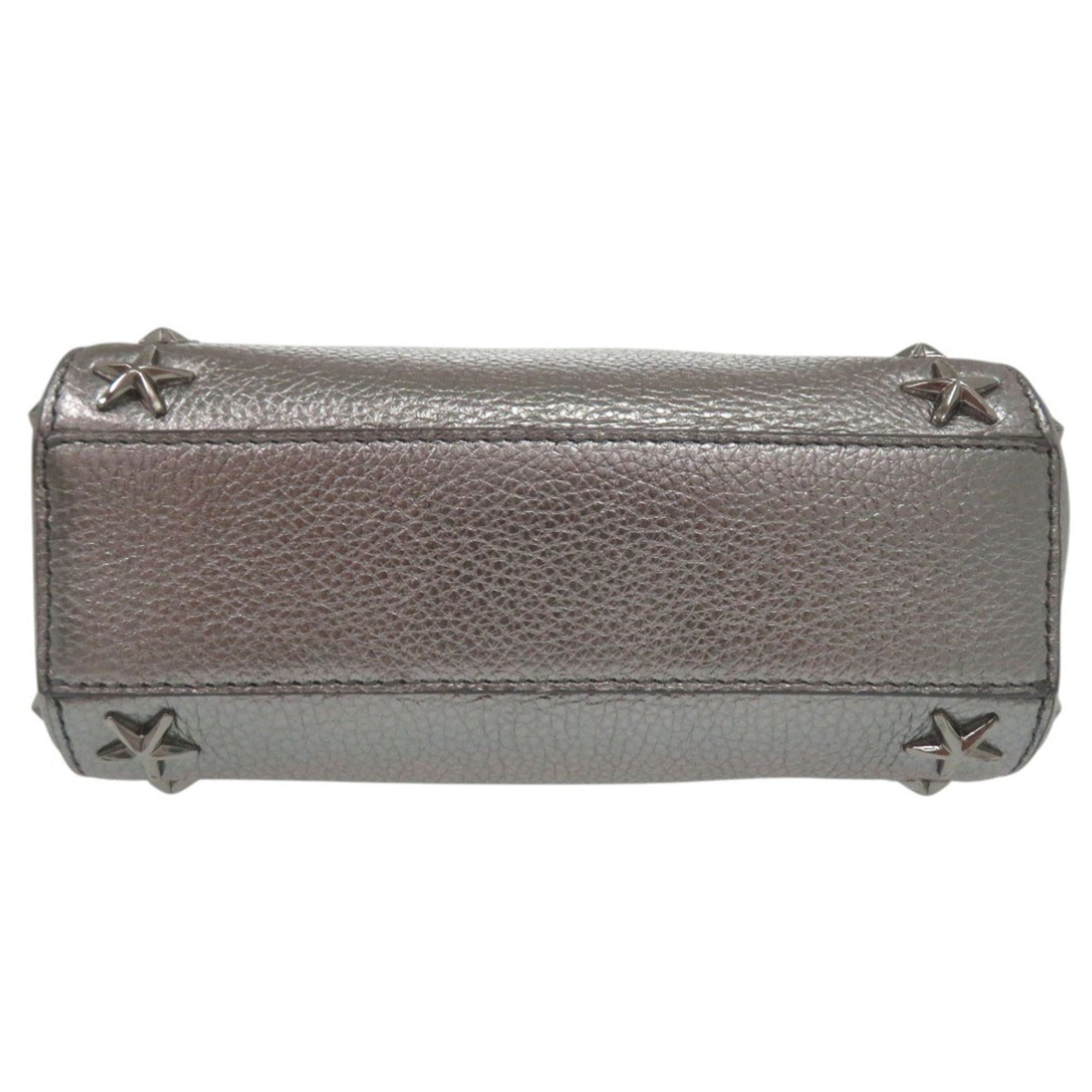 Jimmy Choo Silver Leather Handbag (Pre-Owned)
