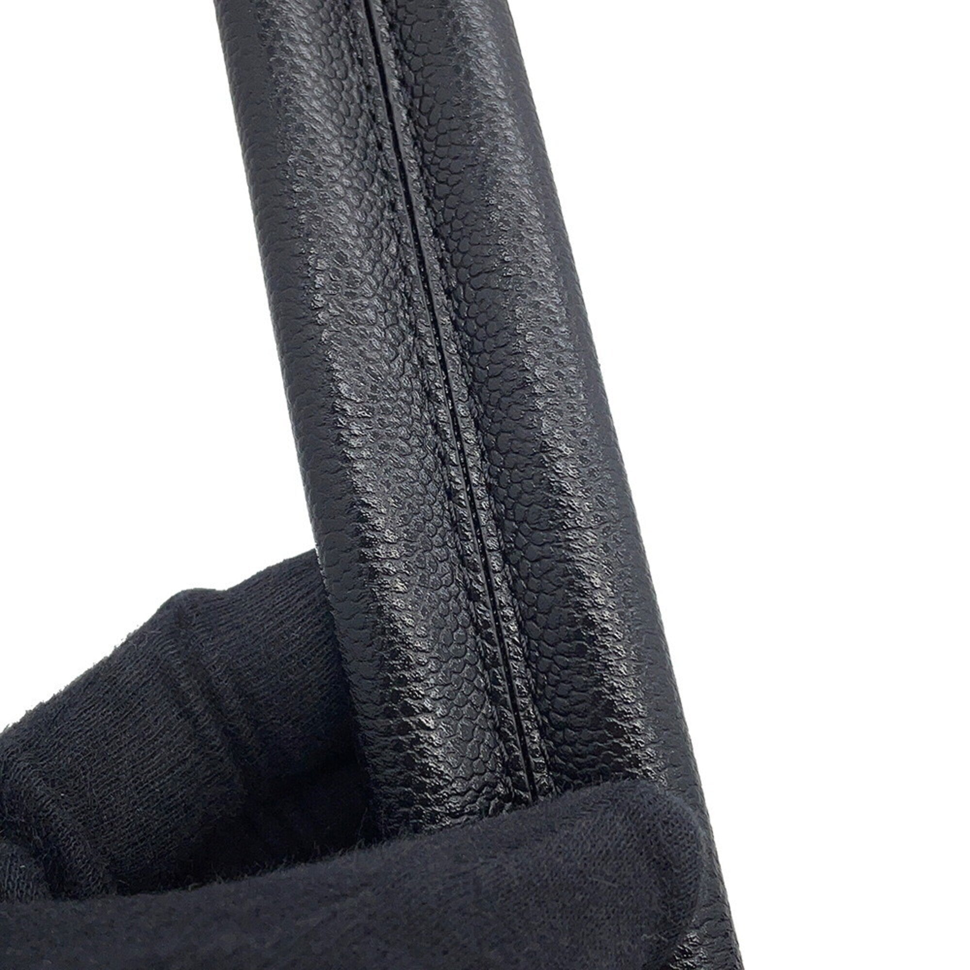Chanel Matelasse Black Grained Calfskin Handbag Shoulder Bag (Pre-Owned)