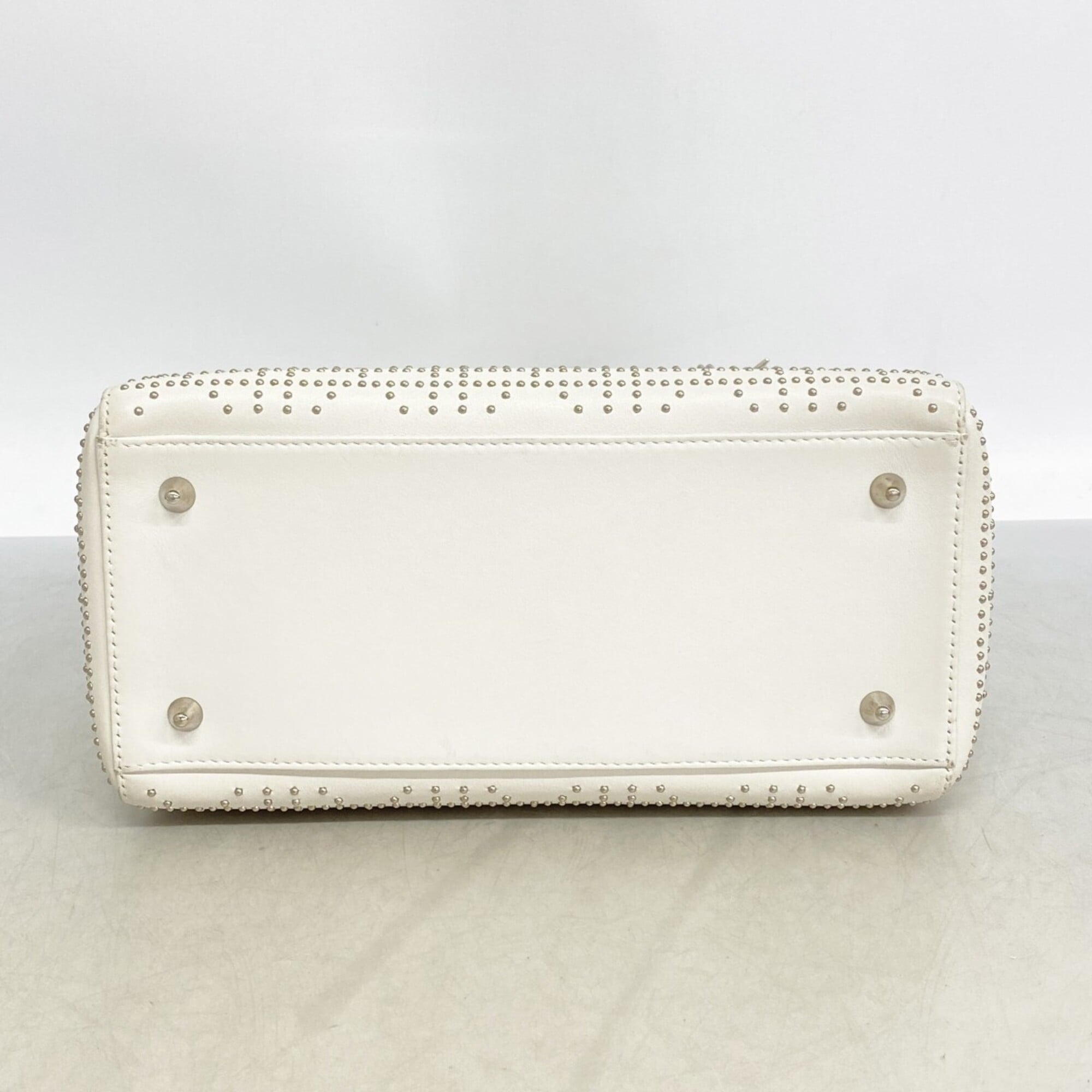 Christian Dior Ivory Leather Handbag (Pre-Owned)