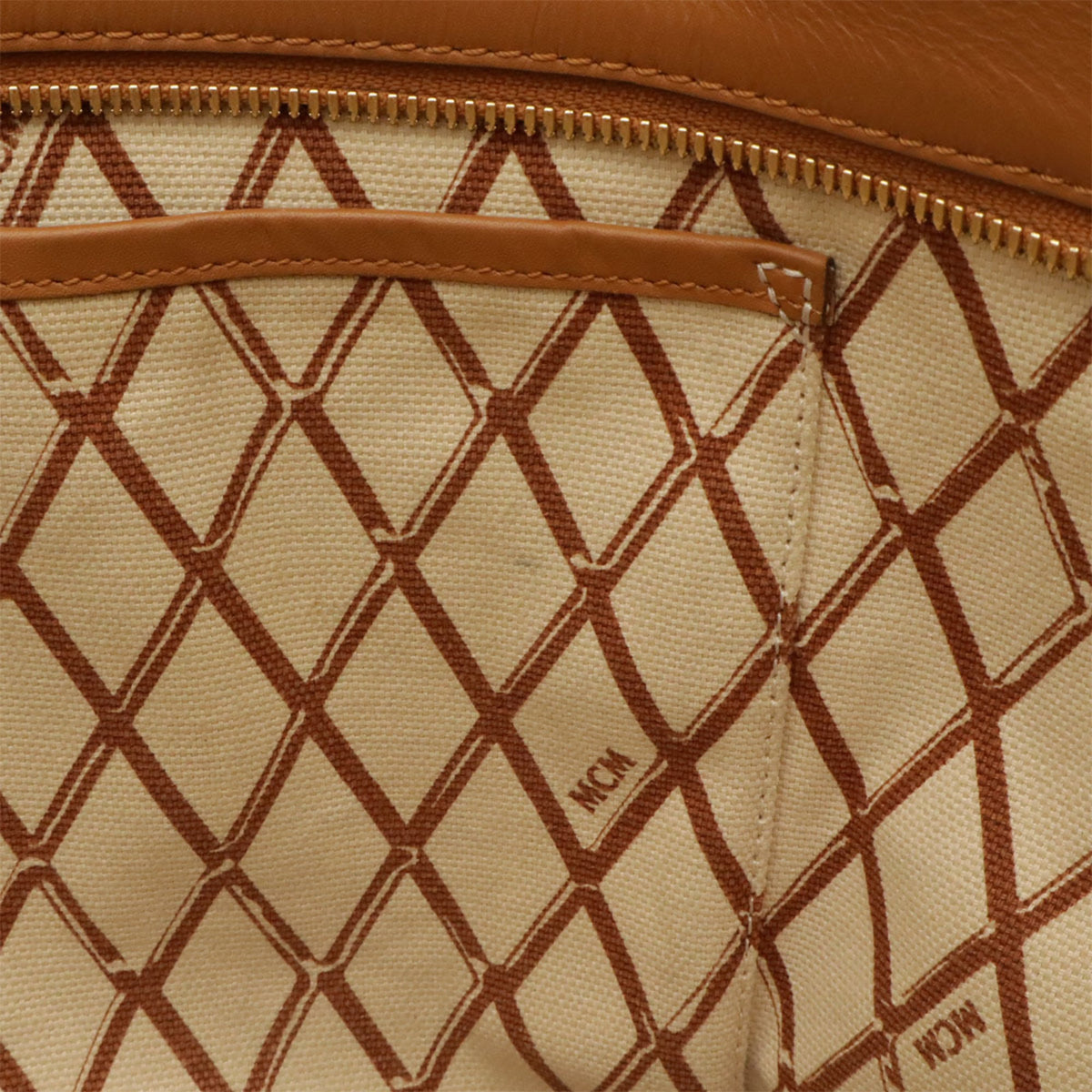 Mcm Brown Coated Canvas Shoulder Bag Tote Bag (Pre-Owned)