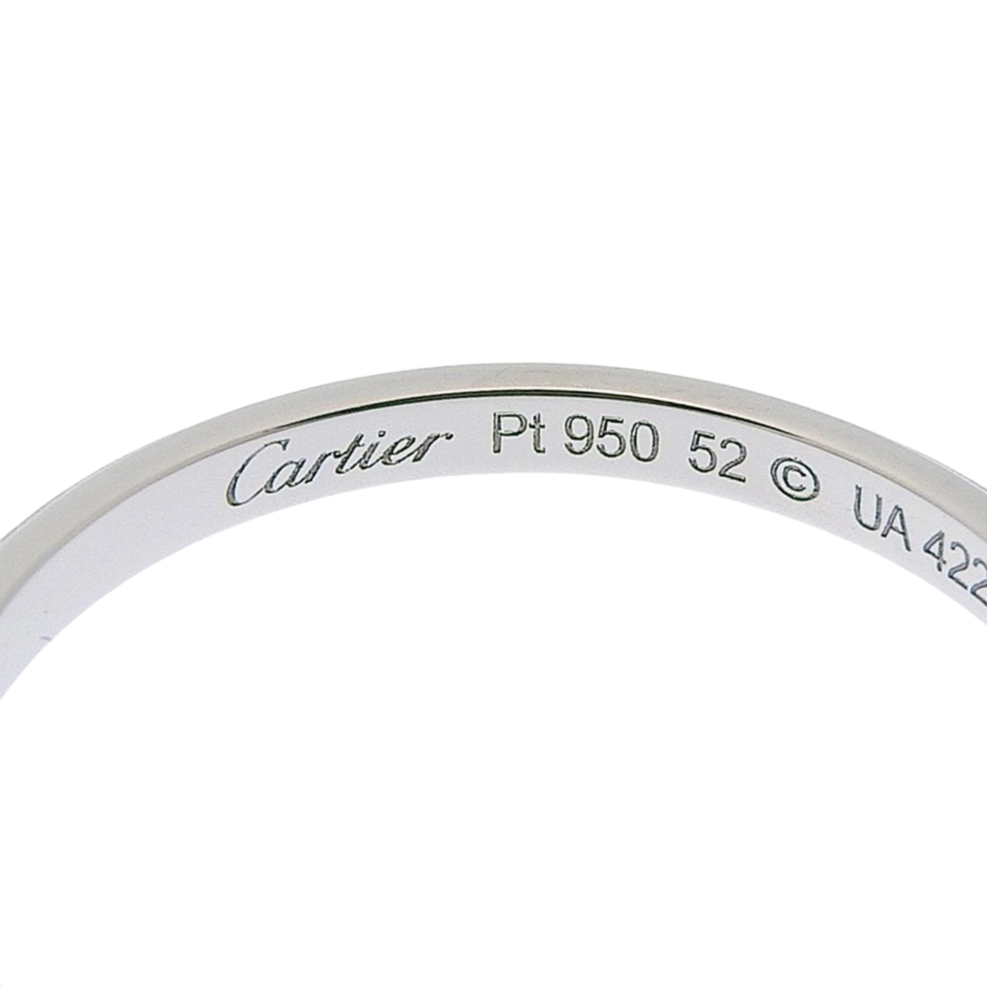 Cartier Platinum Platinum 950 Band Ring (Pre-Owned)