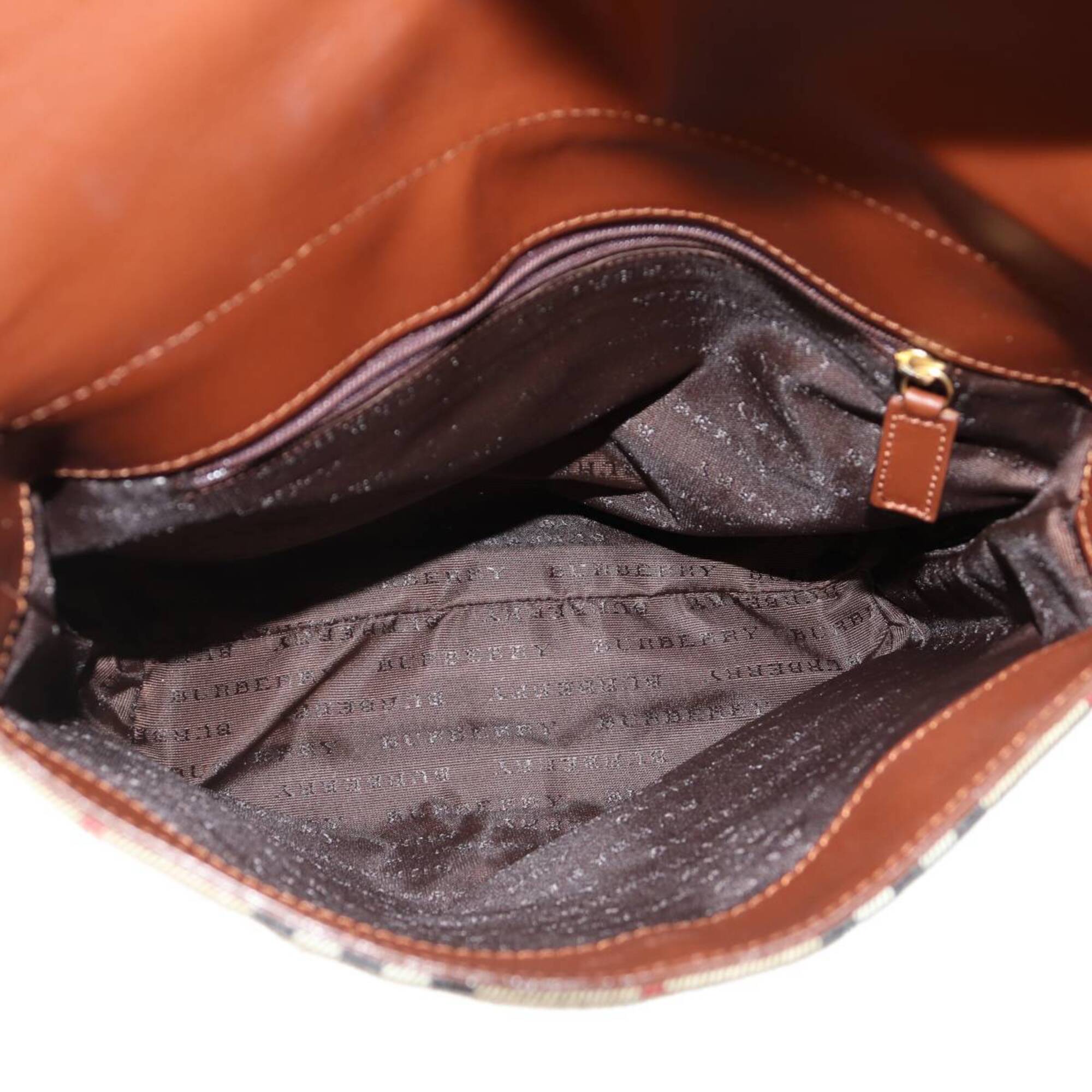 Burberry Beige Multi-Color Pvc Messenger Bag (Pre-Owned)