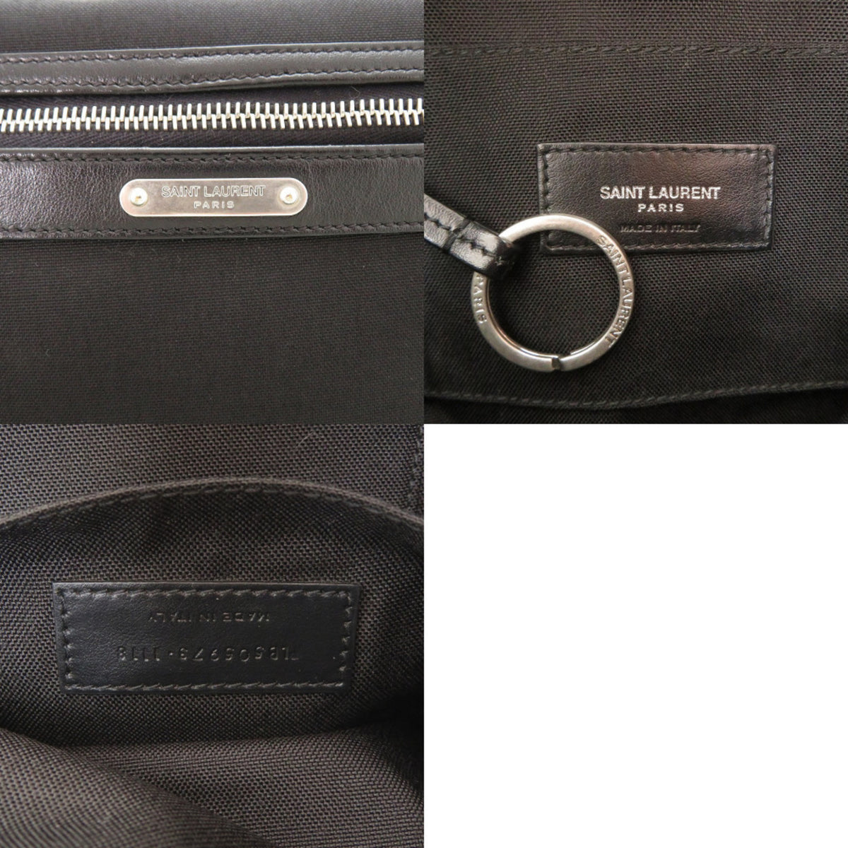 Yves Saint Laurent Black Cotton Leather Fanny Pack (Pre-Owned)