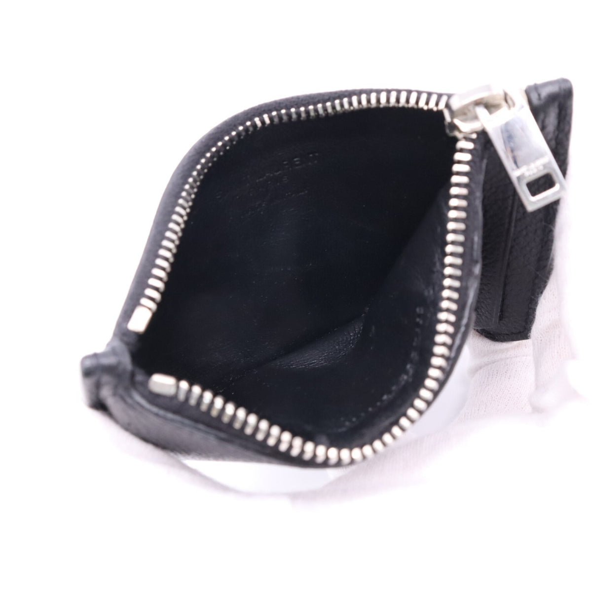 Yves Saint Laurent Black Leather Coin Purse/Coin Case (Pre-Owned)