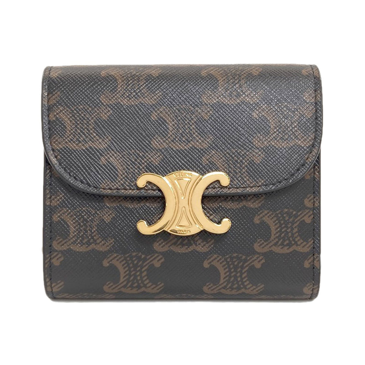 Celine Brown Pvc Wallet (Bi-Fold) (Pre-Owned)