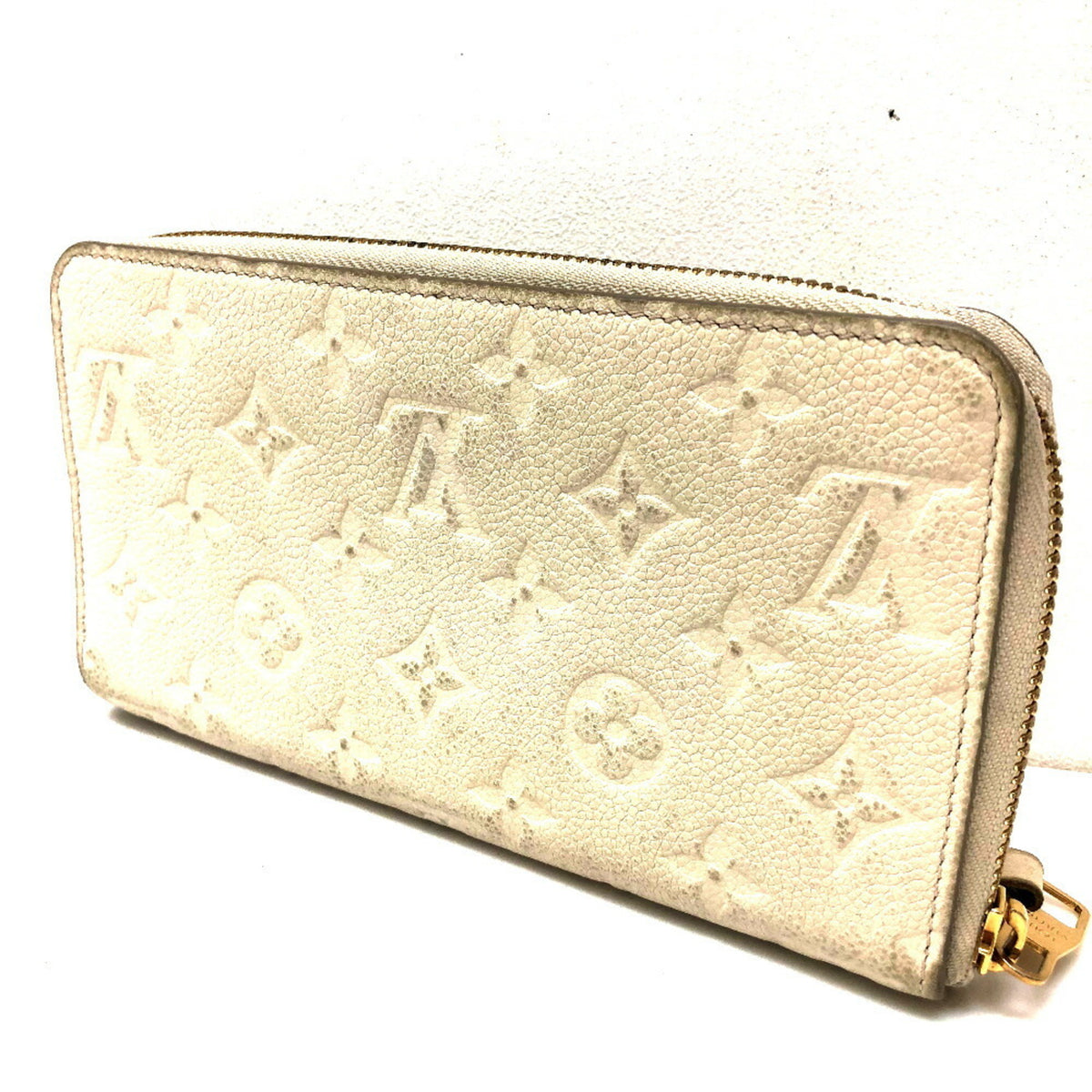 Louis Vuitton White Monogram Empreinte Long Wallet (Bi-Fold) (Pre-Owned)
