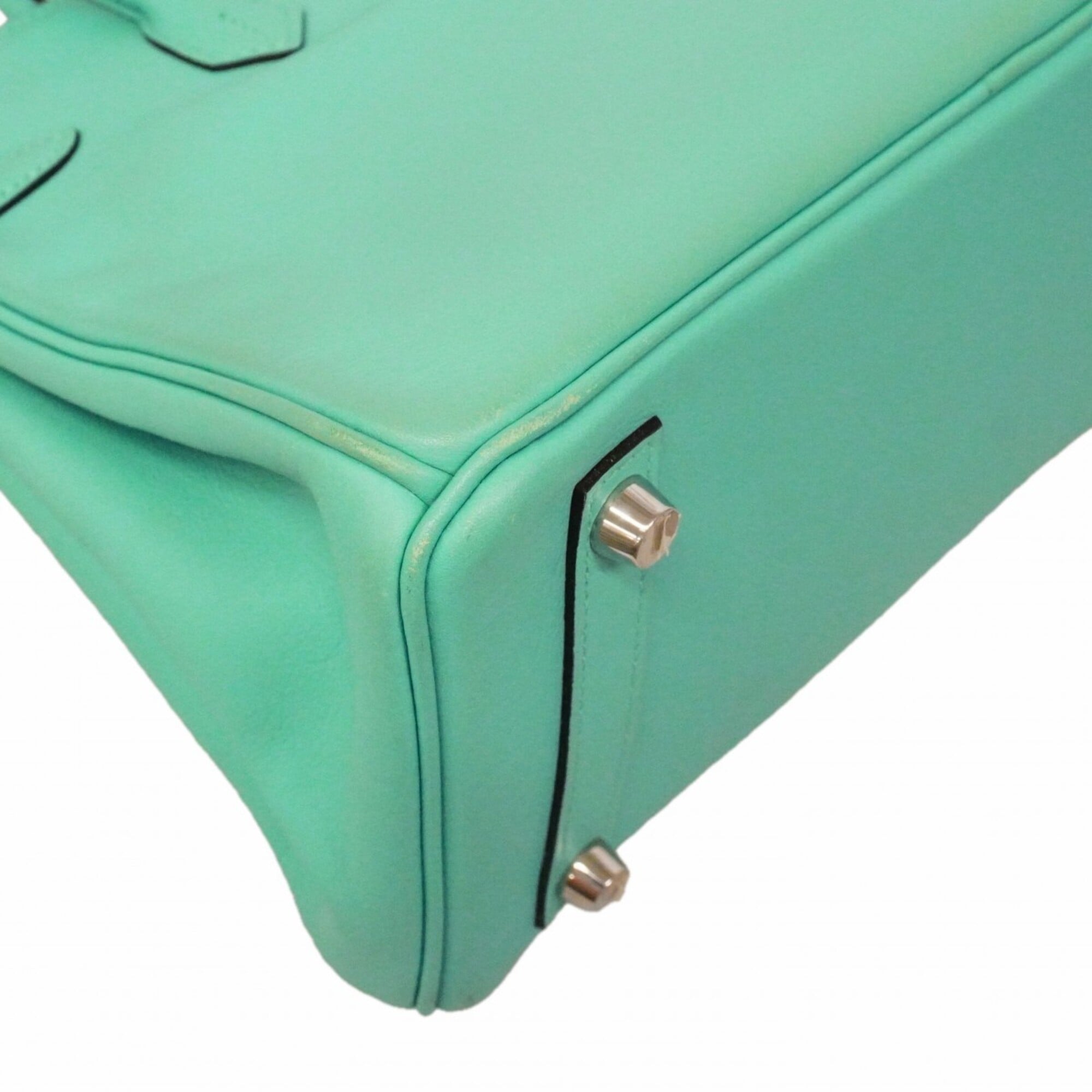 Hermes Blue Atoll Swift Leather Handbag (Pre-Owned)