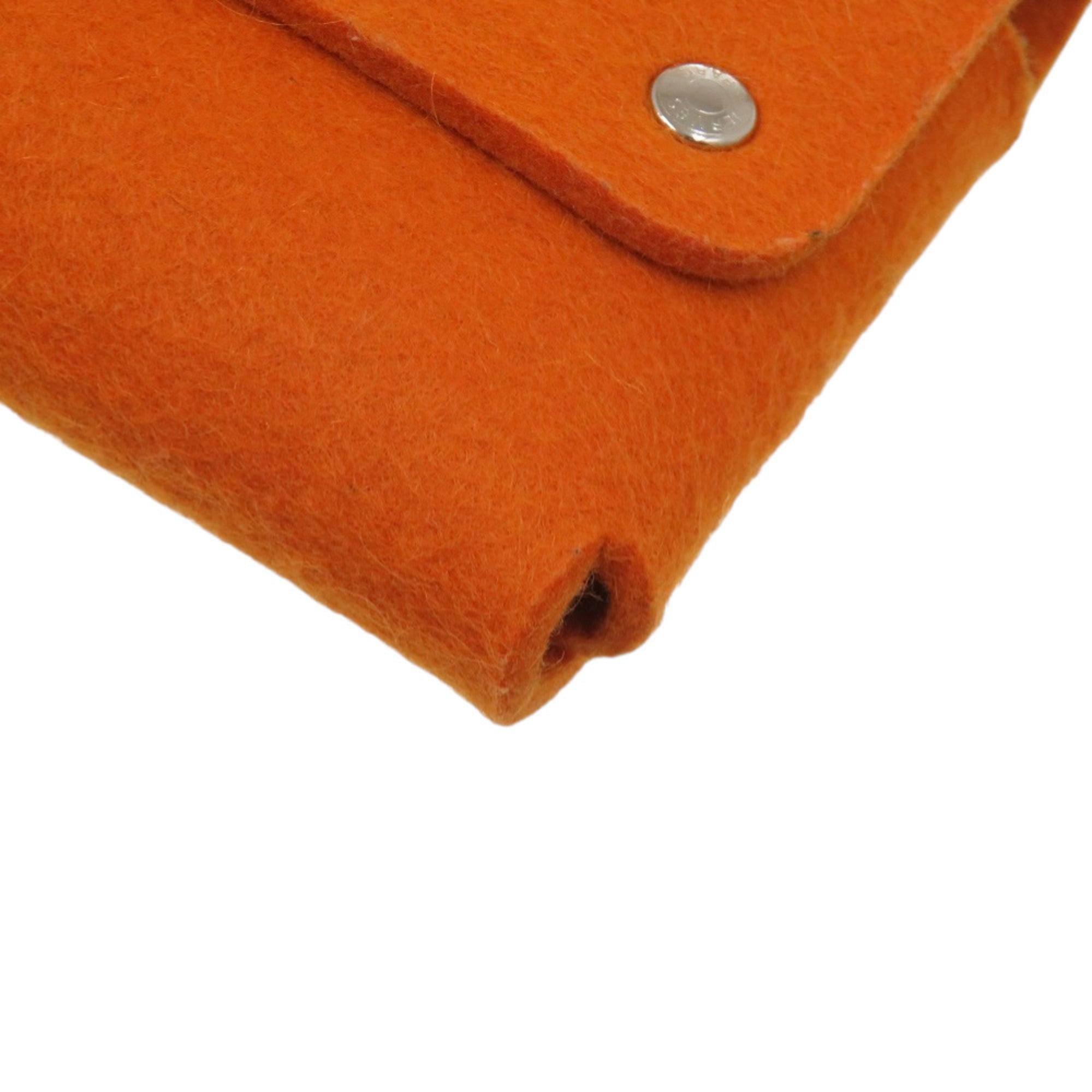 Hermes Orange Felt Pouch (Pre-Owned)