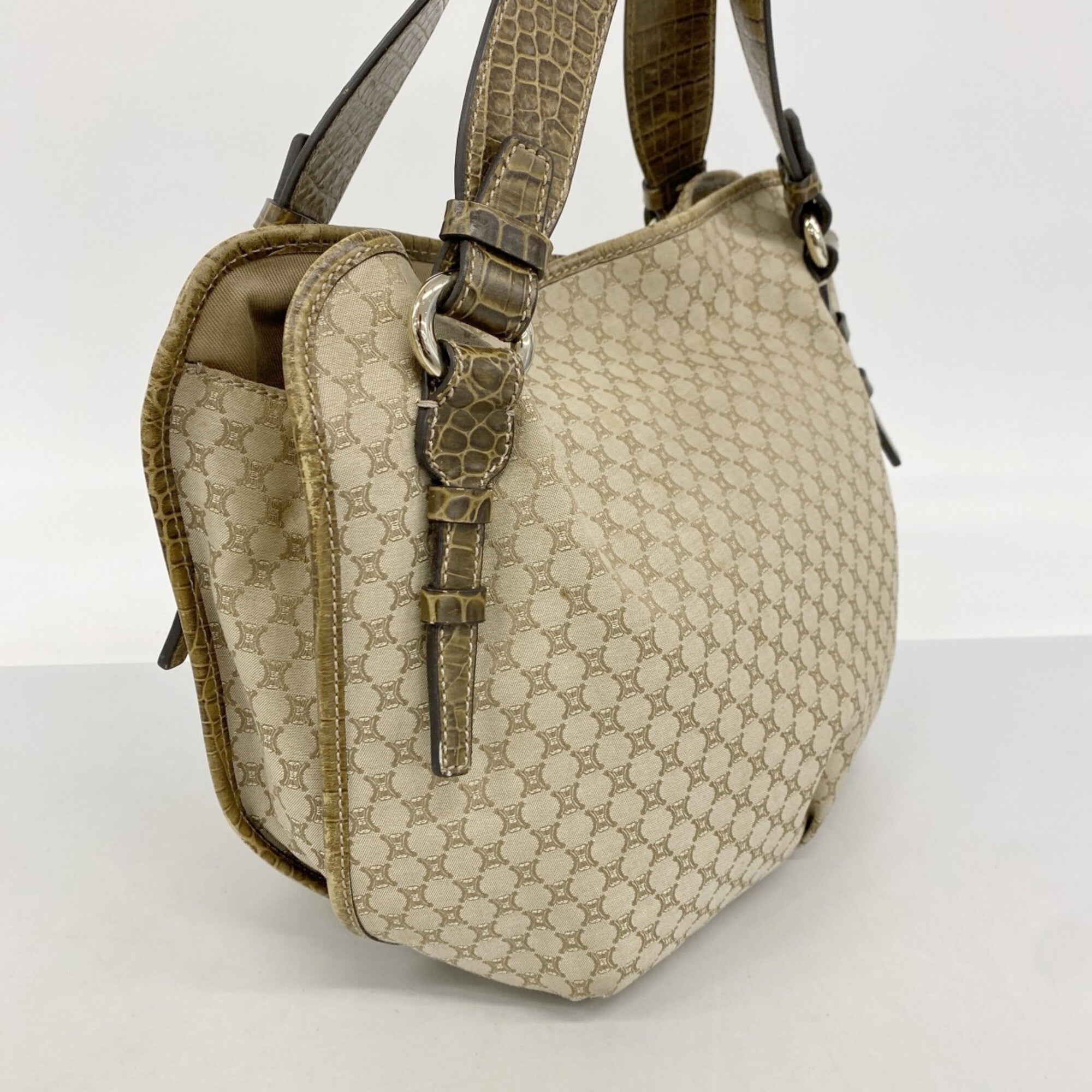 Celine Beige Nylon Canvas Tote Bag (Pre-Owned)