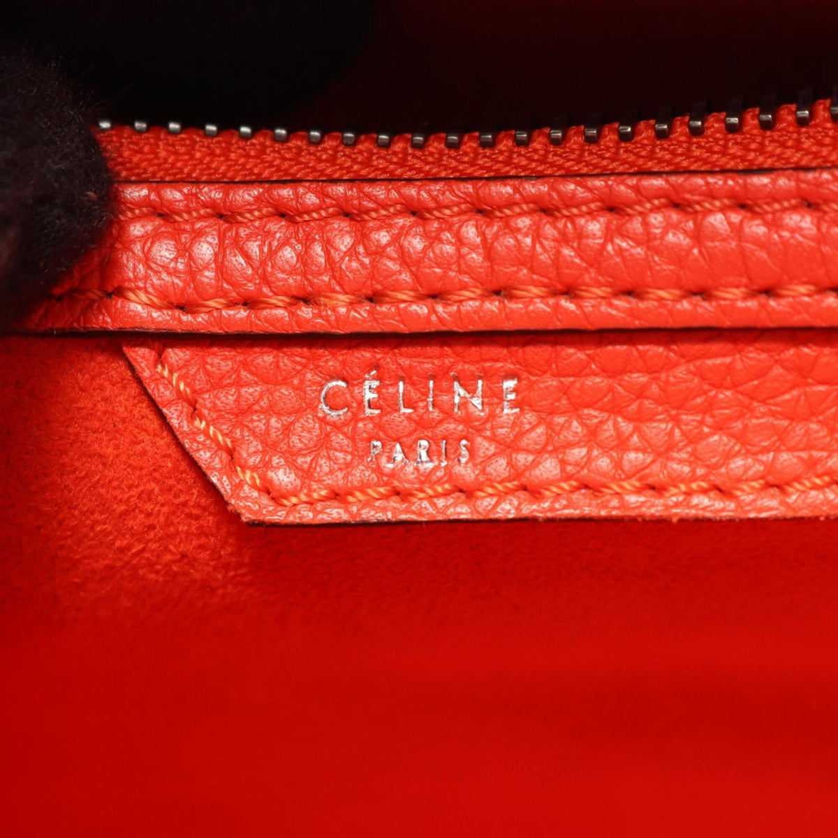 Celine Red Color Leather Handbag Tote Bag (Pre-Owned)