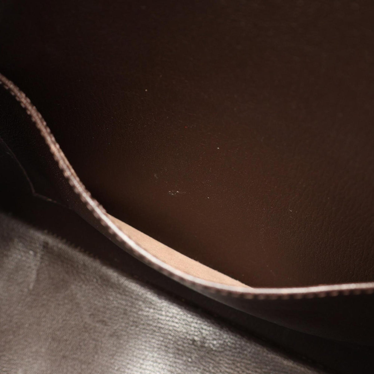Hermes Brown Togo Leather Handbag (Pre-Owned)