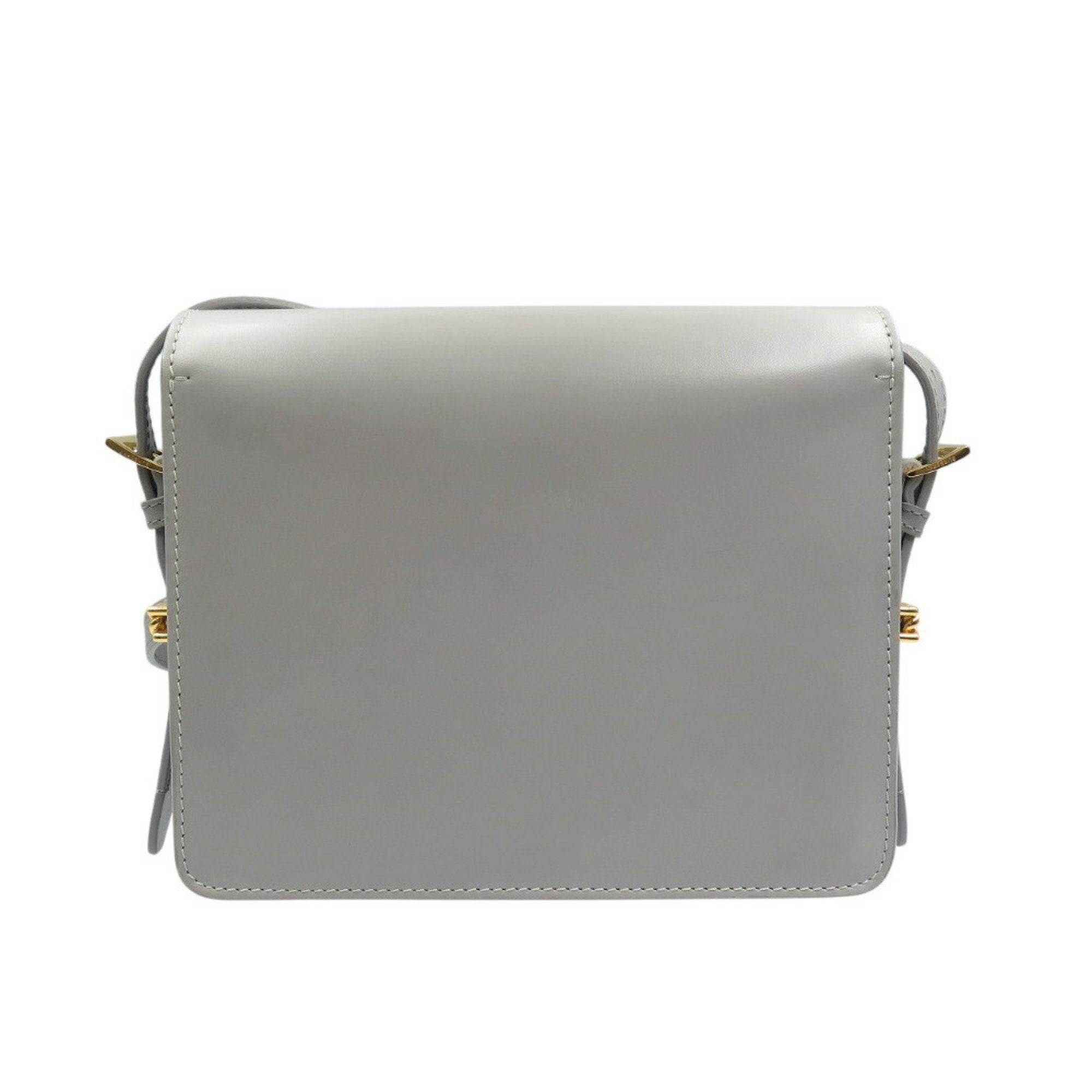 Burberry Gray Leather Shoulder Bag (Pre-Owned)