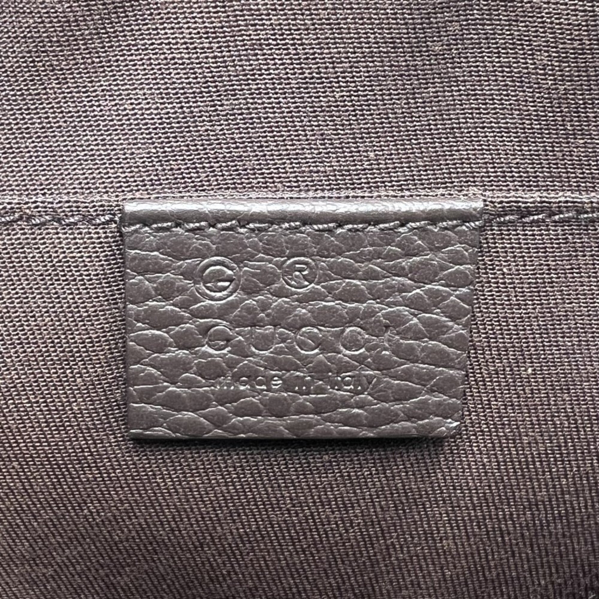 Gucci Brown Gg Canvas Leather Fanny Pack Sling Bag (Pre-Owned)