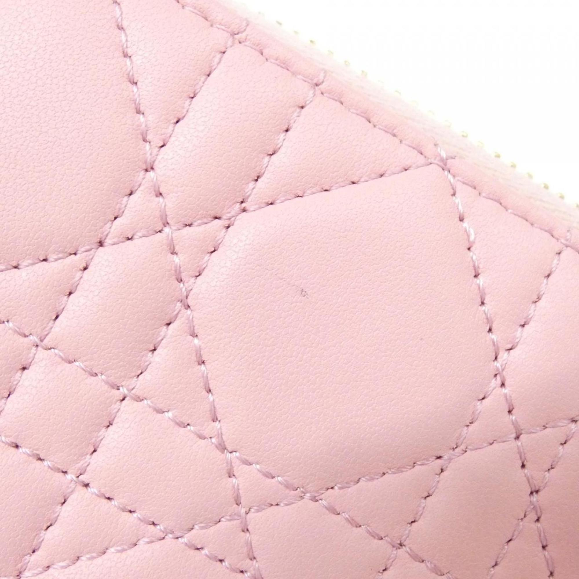 Christian Dior Lady Dior Pink Leather Coin Purse/Coin Case (Pre-Owned)