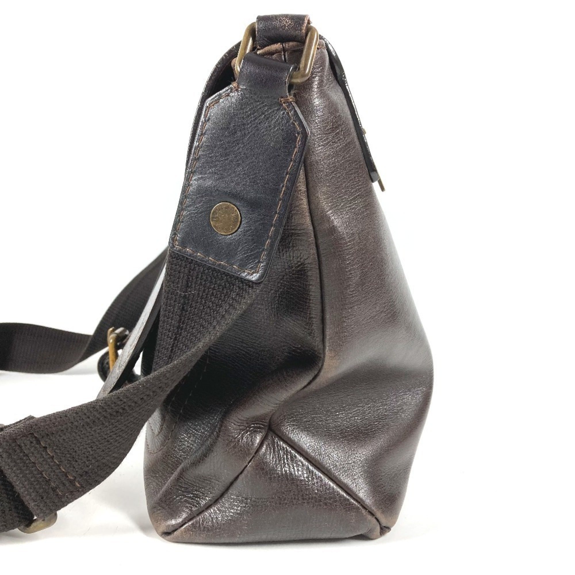 Louis Vuitton Brown Coffee Utah Leather Leather Messenger Bag Shoulder Bag (Pre-Owned)