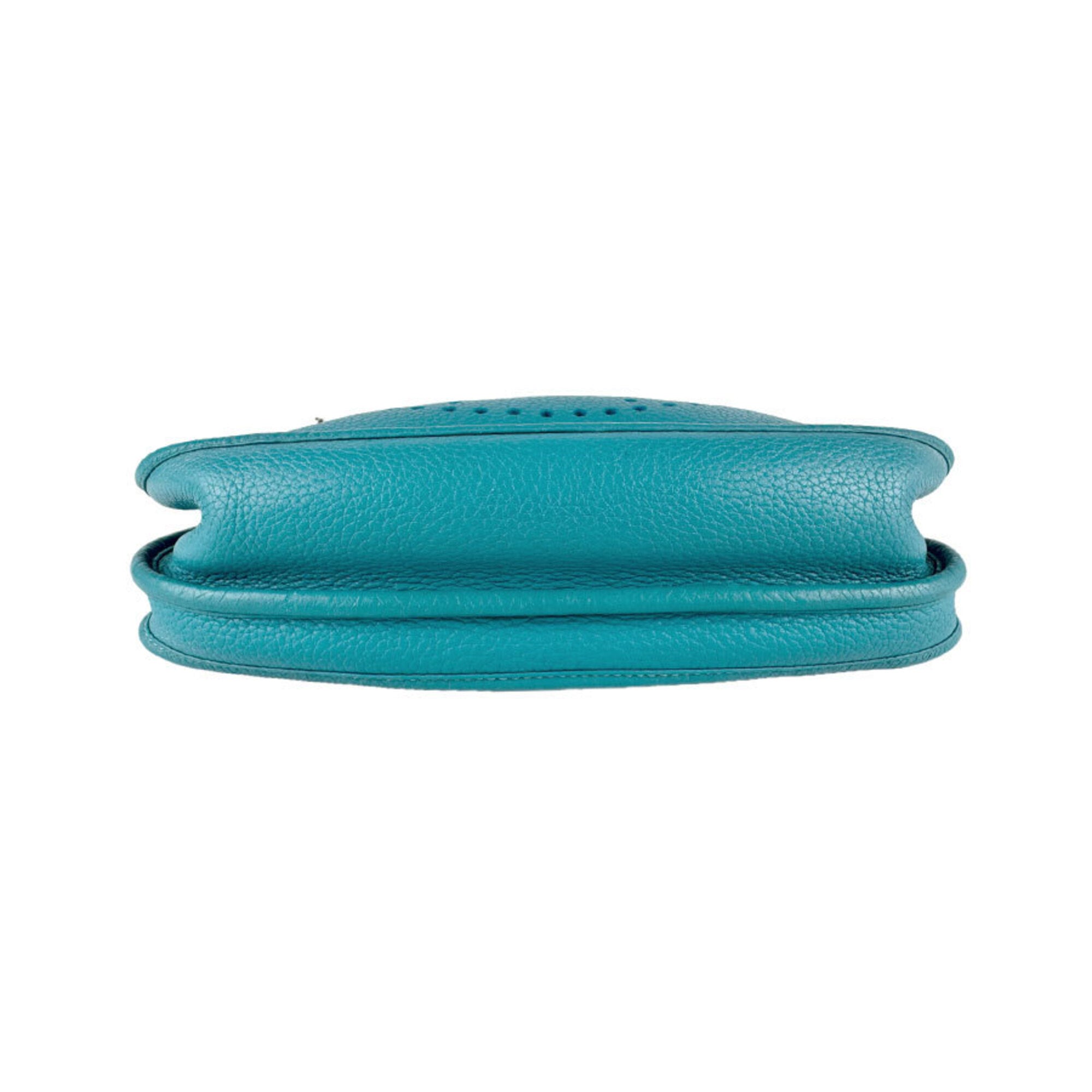 Hermes Blue Leather Shoulder Bag (Pre-Owned)